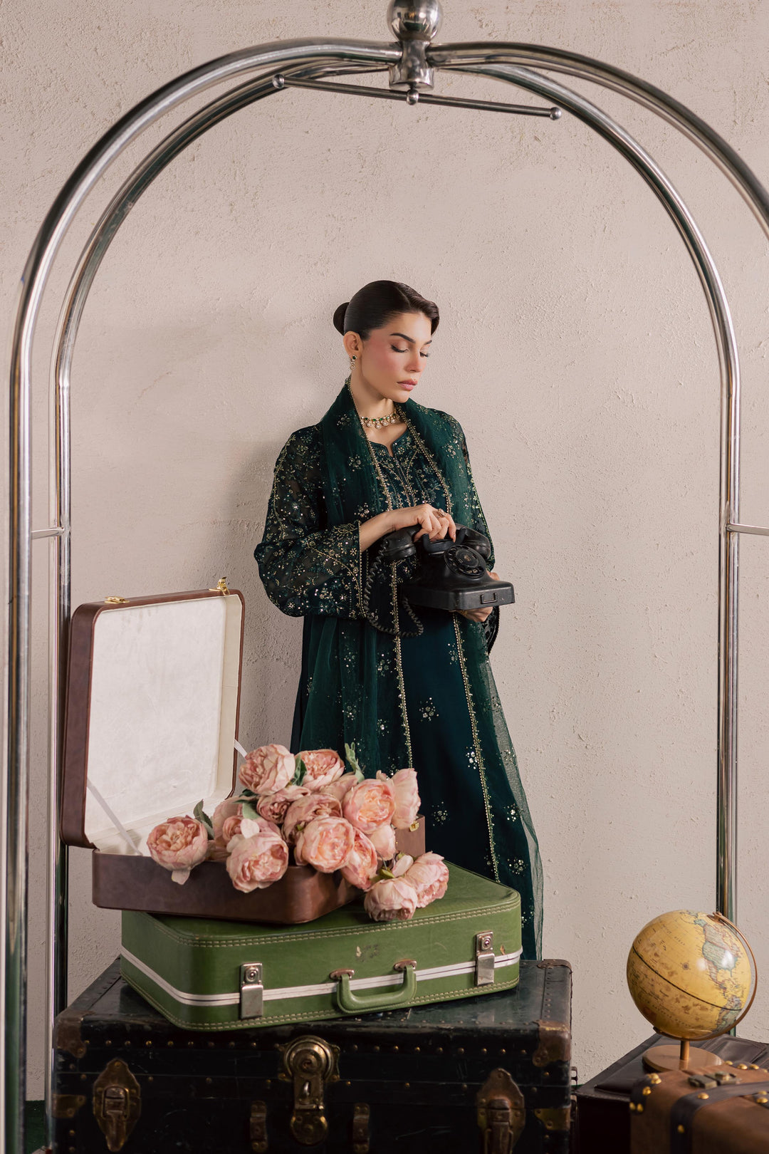  Kyra 3Pc - Festive Luxury Formal BATIKSS26  BATIK   S / Dark Green / Pima Lawn-M / Dark Green / Pima Lawn-L / Dark Green / Pima Lawn