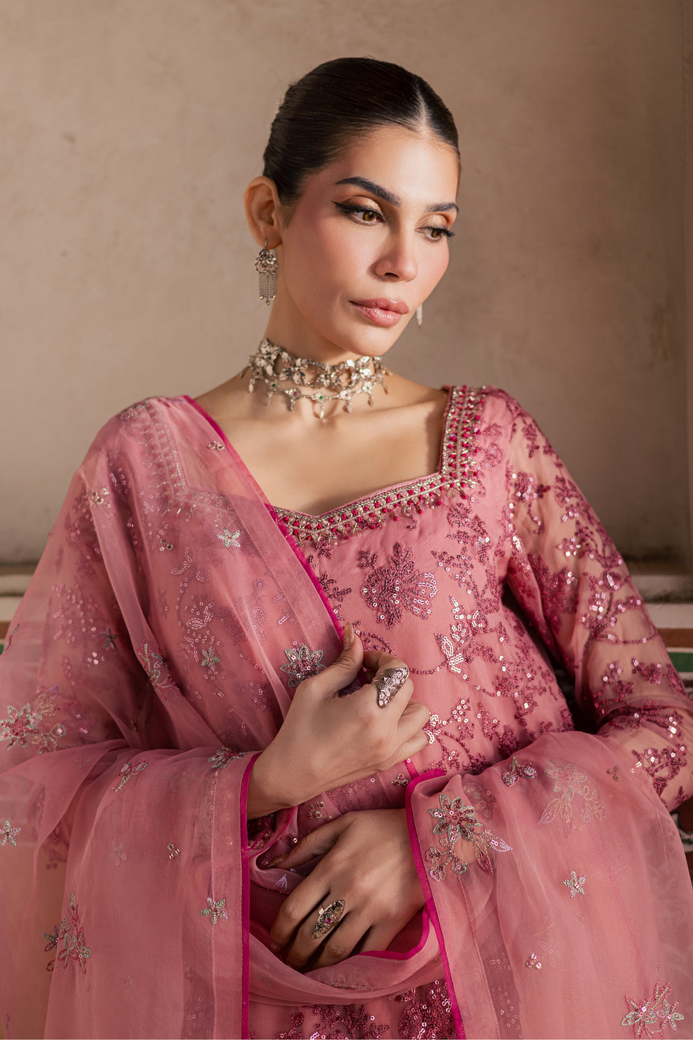  Laal e Rang 3Pc- Festive Luxe Pret BATIKLuxePRET  BATIK   XS / Crimson / Organza-S / Crimson / Organza-M / Crimson / Organza-L / Crimson / Organza-XL / Crimson / Organza