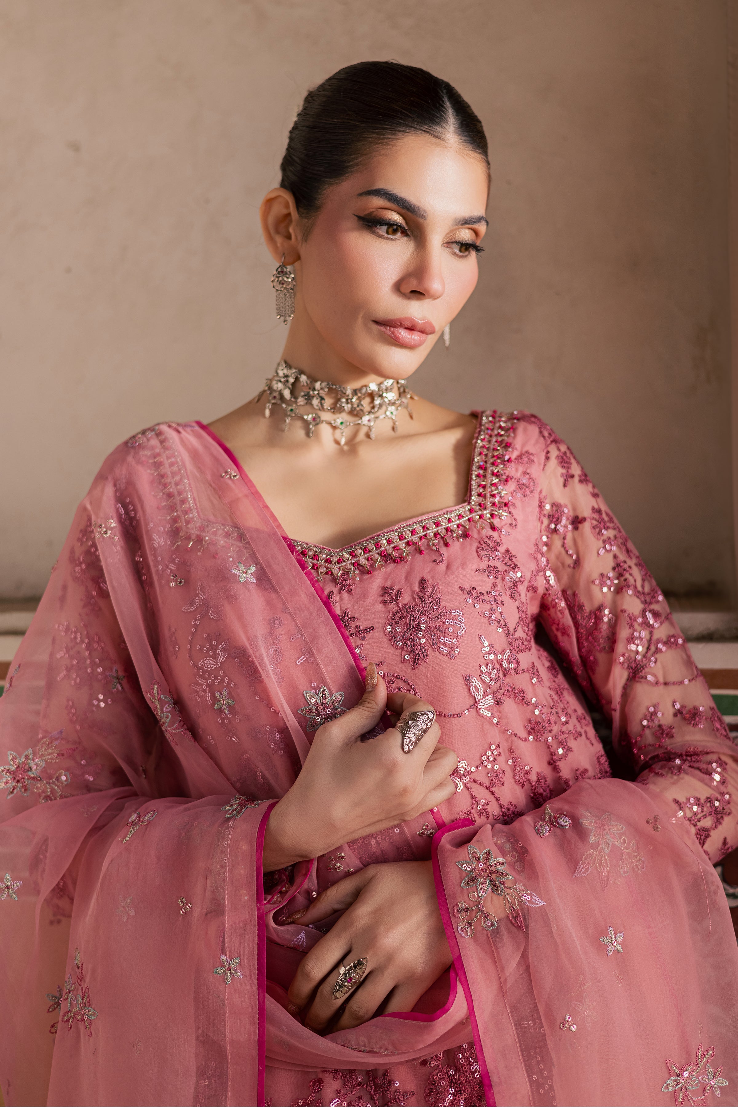 Laal e Rang 3Pc- Festive Luxe Pret BATIKLuxePRET  BATIK   XS / Crimson / Organza-S / Crimson / Organza-M / Crimson / Organza-L / Crimson / Organza-XL / Crimson / Organza