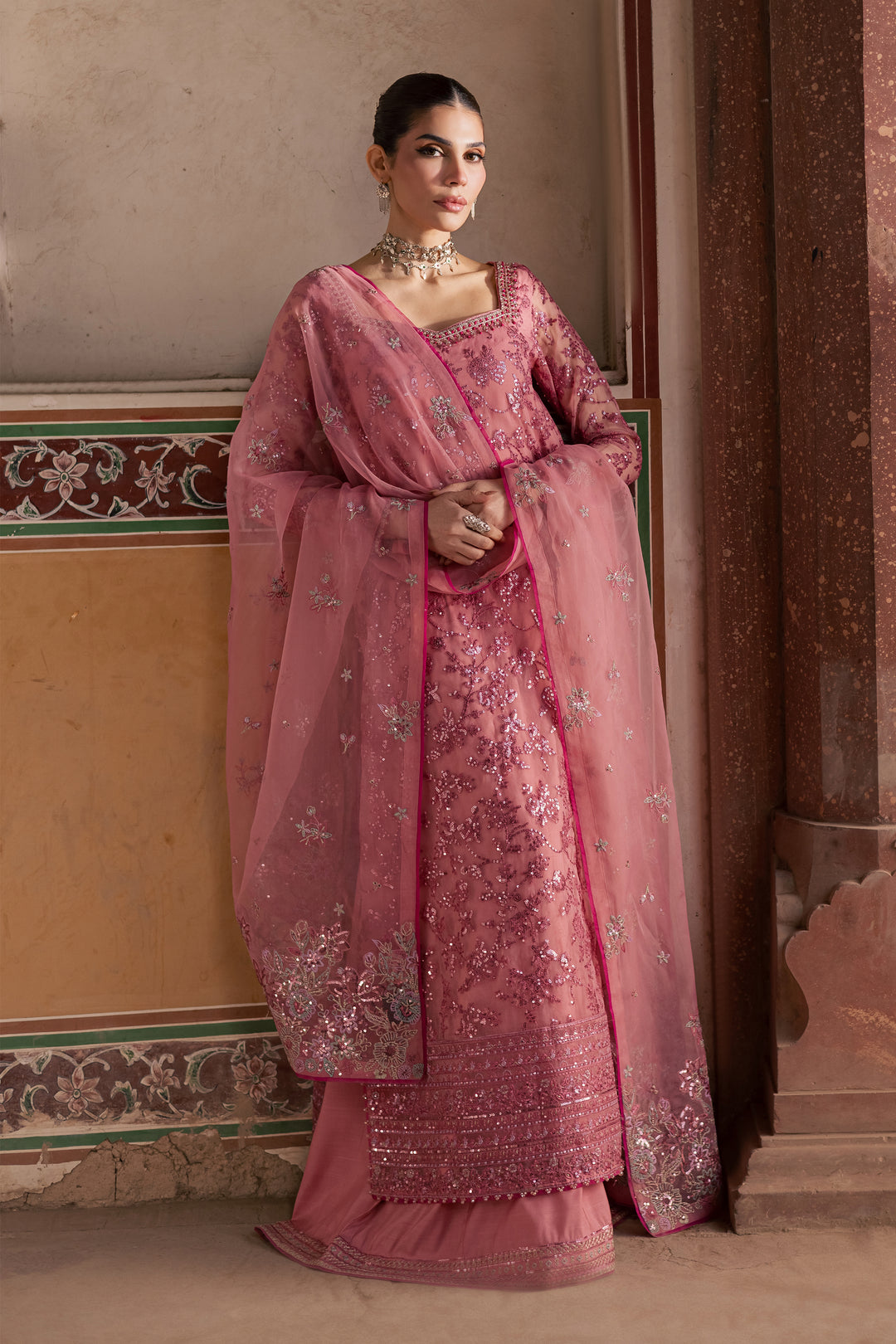  Laal e Rang 3Pc- Festive Luxe Pret BATIKLuxePRET  BATIK   XS / Crimson / Organza-S / Crimson / Organza-M / Crimson / Organza-L / Crimson / Organza-XL / Crimson / Organza