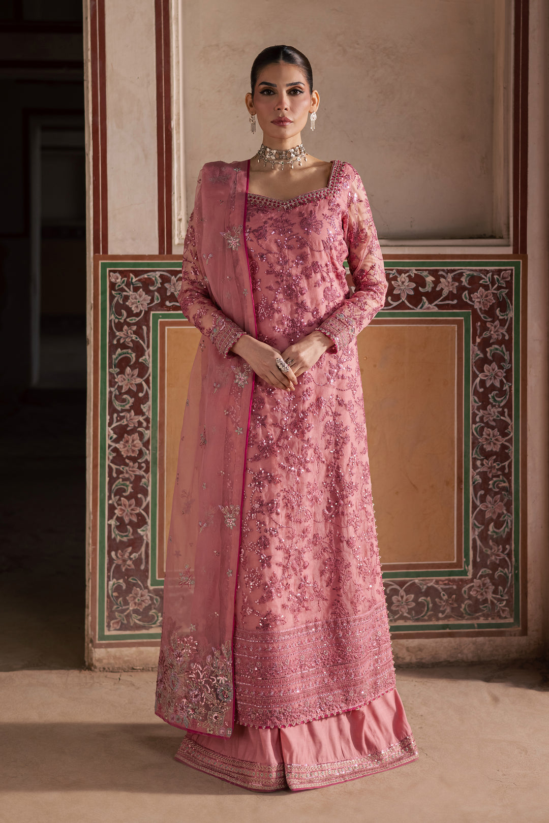  Laal e Rang 3Pc- Festive Luxe Pret BATIKLuxePRET  BATIK   XS / Crimson / Organza-S / Crimson / Organza-M / Crimson / Organza-L / Crimson / Organza-XL / Crimson / Organza