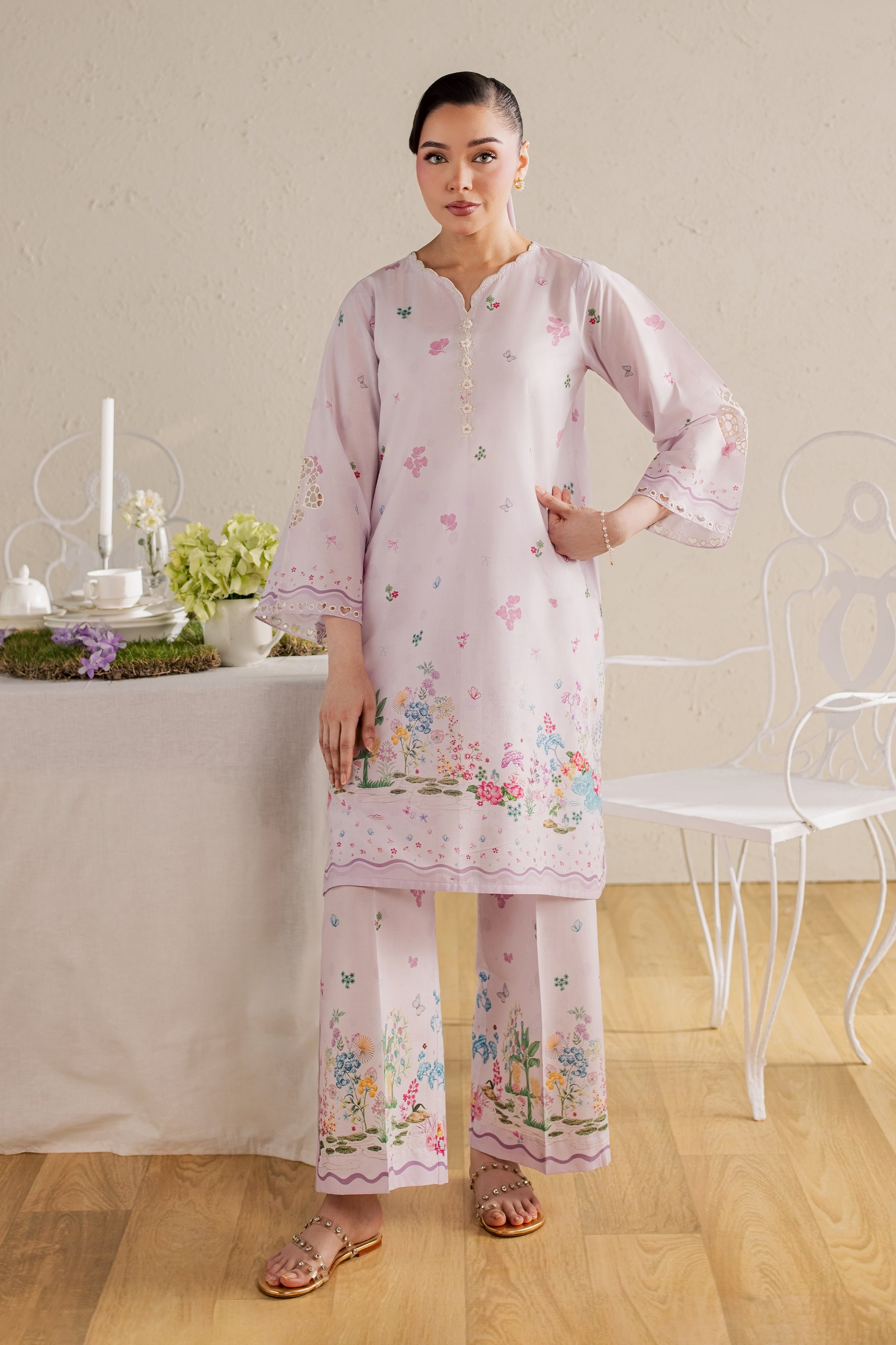  Lara 2Pc - Printed Lawn Dress BATIKSS26  BATIK   XS / Pink / Lawn-S / Pink / Lawn-M / Pink / Lawn-L / Pink / Lawn-XL / Pink / Lawn