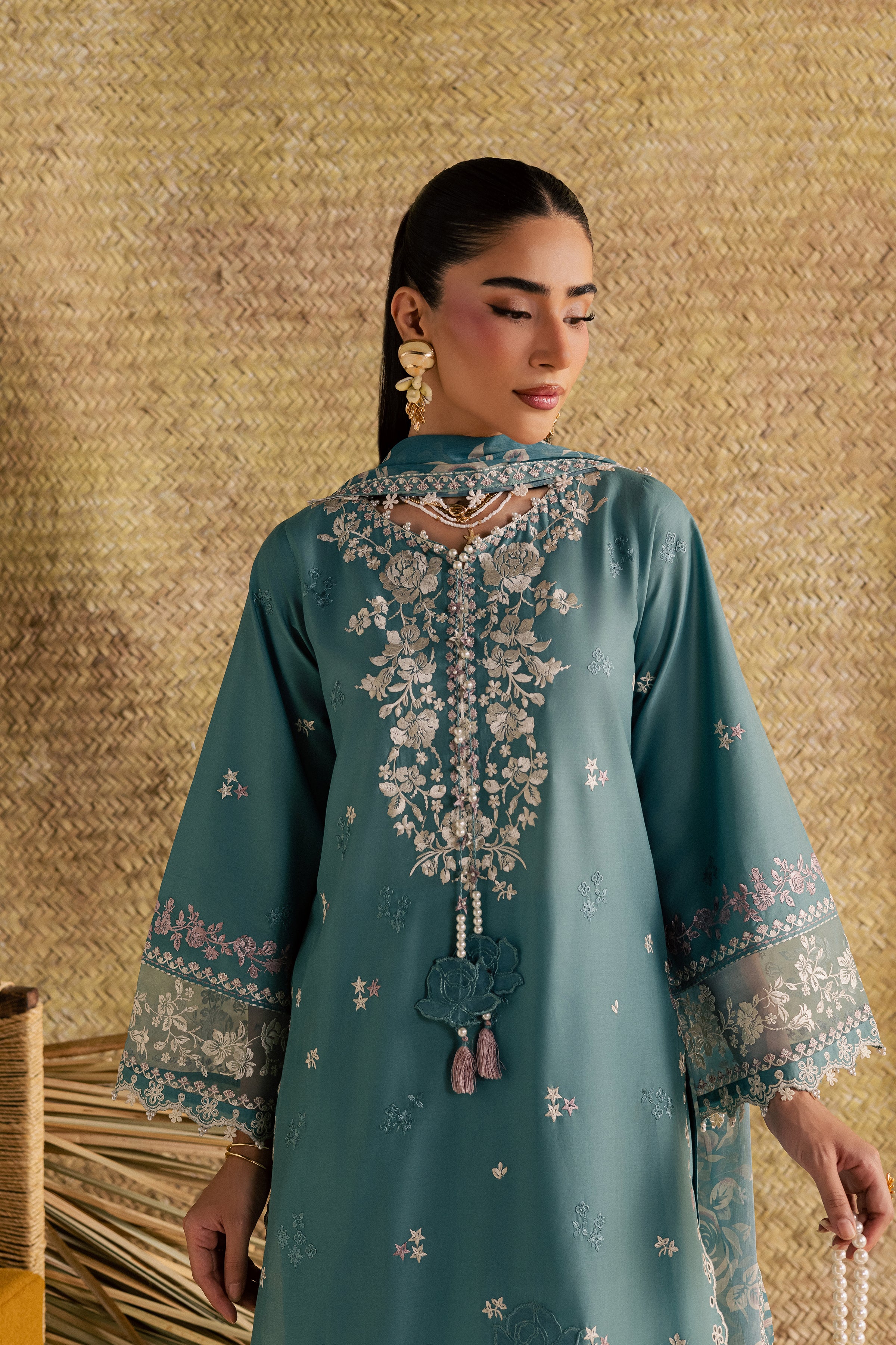  Larosey 3Pc - Festive Eid Pret BATIKSS26  BATIK   XS / Brittany Blue / Pima Lawn-S / Brittany Blue / Pima Lawn-M / Brittany Blue / Pima Lawn-L / Brittany Blue / Pima Lawn-XL / Brittany Blue / Pima Lawn
