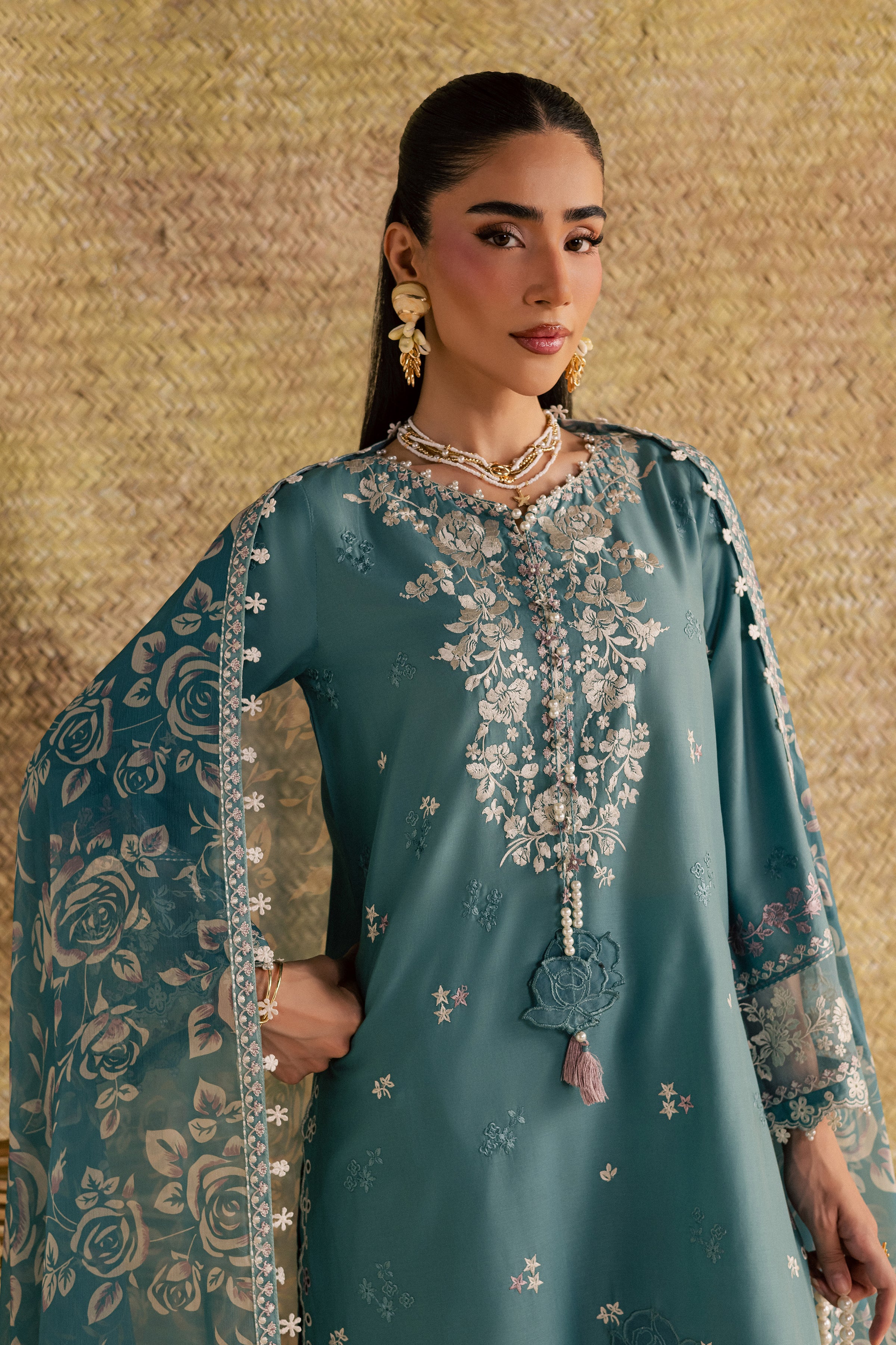  Larosey 3Pc - Festive Eid Pret BATIKSS26  BATIK   XS / Brittany Blue / Pima Lawn-S / Brittany Blue / Pima Lawn-M / Brittany Blue / Pima Lawn-L / Brittany Blue / Pima Lawn-XL / Brittany Blue / Pima Lawn