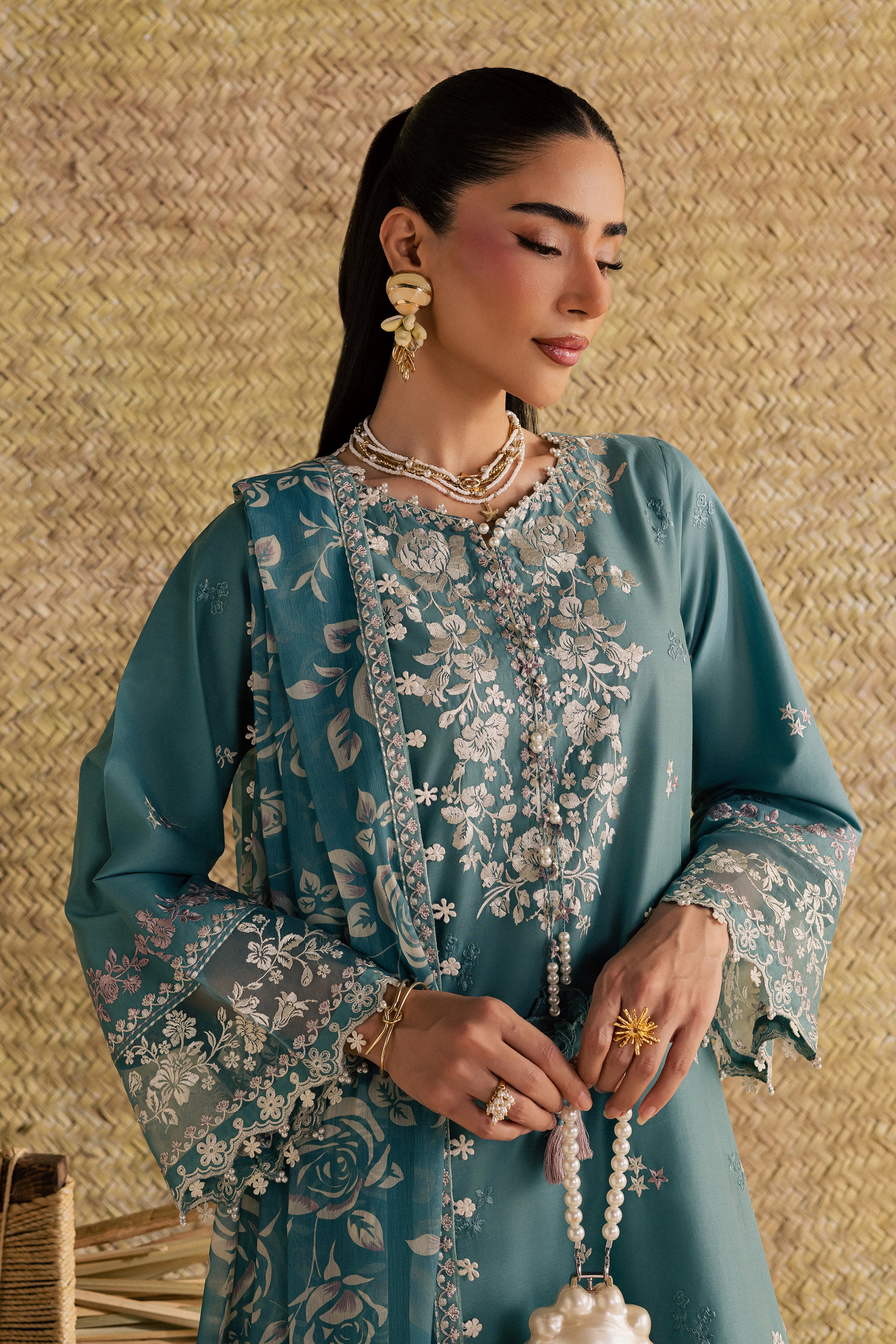  Larosey 3Pc - Festive Eid Pret BATIKSS26  BATIK   XS / Brittany Blue / Pima Lawn-S / Brittany Blue / Pima Lawn-M / Brittany Blue / Pima Lawn-L / Brittany Blue / Pima Lawn-XL / Brittany Blue / Pima Lawn