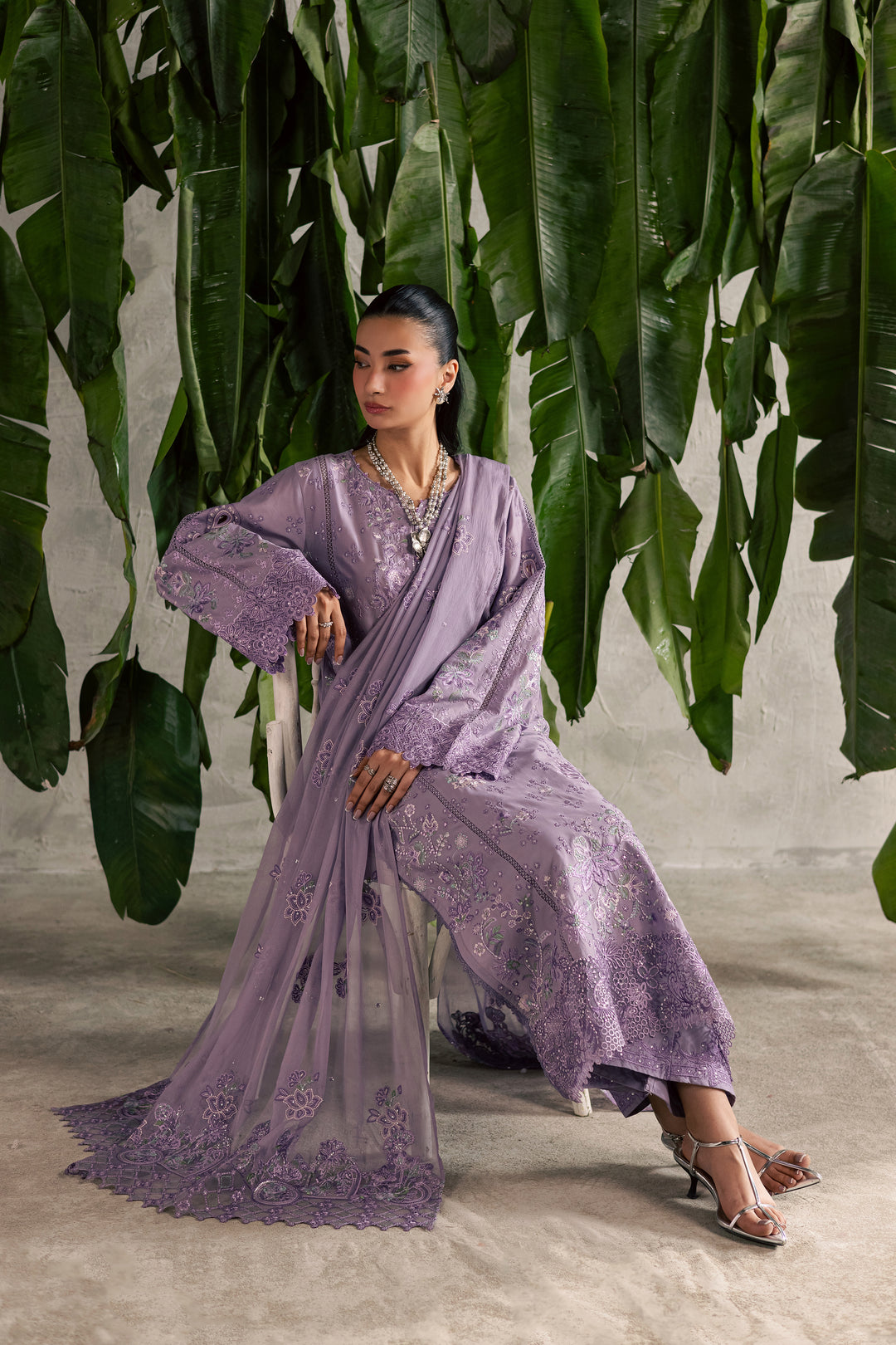  Lavena 3Pc - Festive Embroidered Lawn BATIKEID2026  BATIK   XS / Lilac / Pima Lawn-S / Lilac / Pima Lawn-M / Lilac / Pima Lawn-L / Lilac / Pima Lawn-XL / Lilac / Pima Lawn