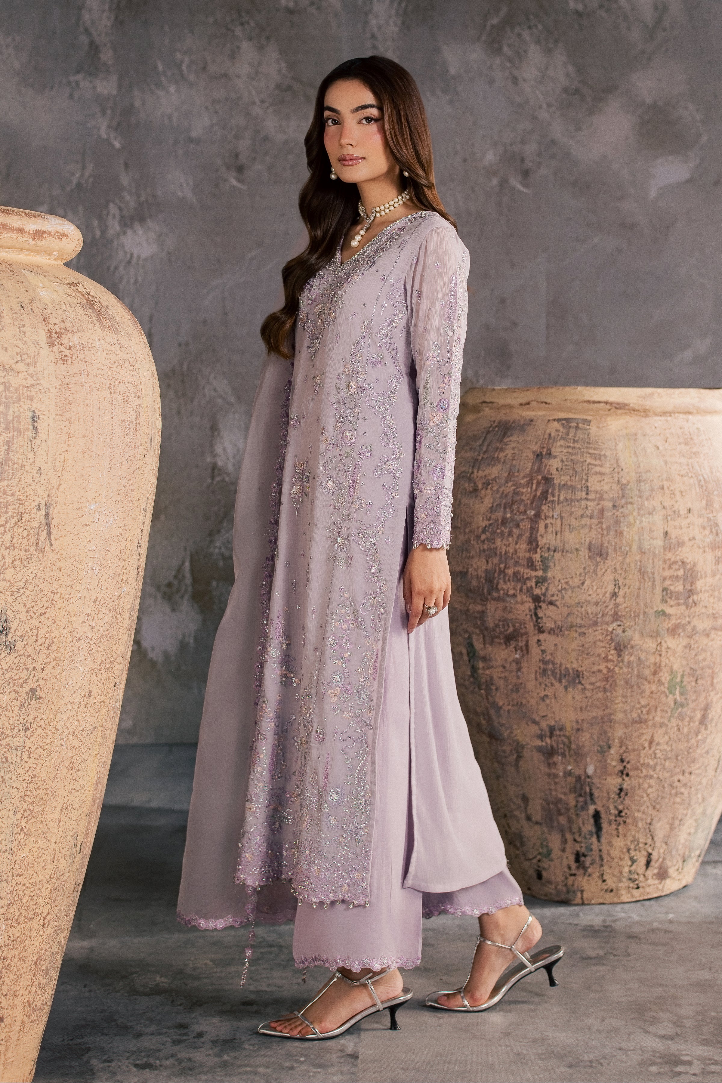  Leeah 3Pc - Festive Luxe Pret BATIKSTUDIO2026  BATIK   S / Lilac / Crinkle-M / Lilac / Crinkle-L / Lilac / Crinkle