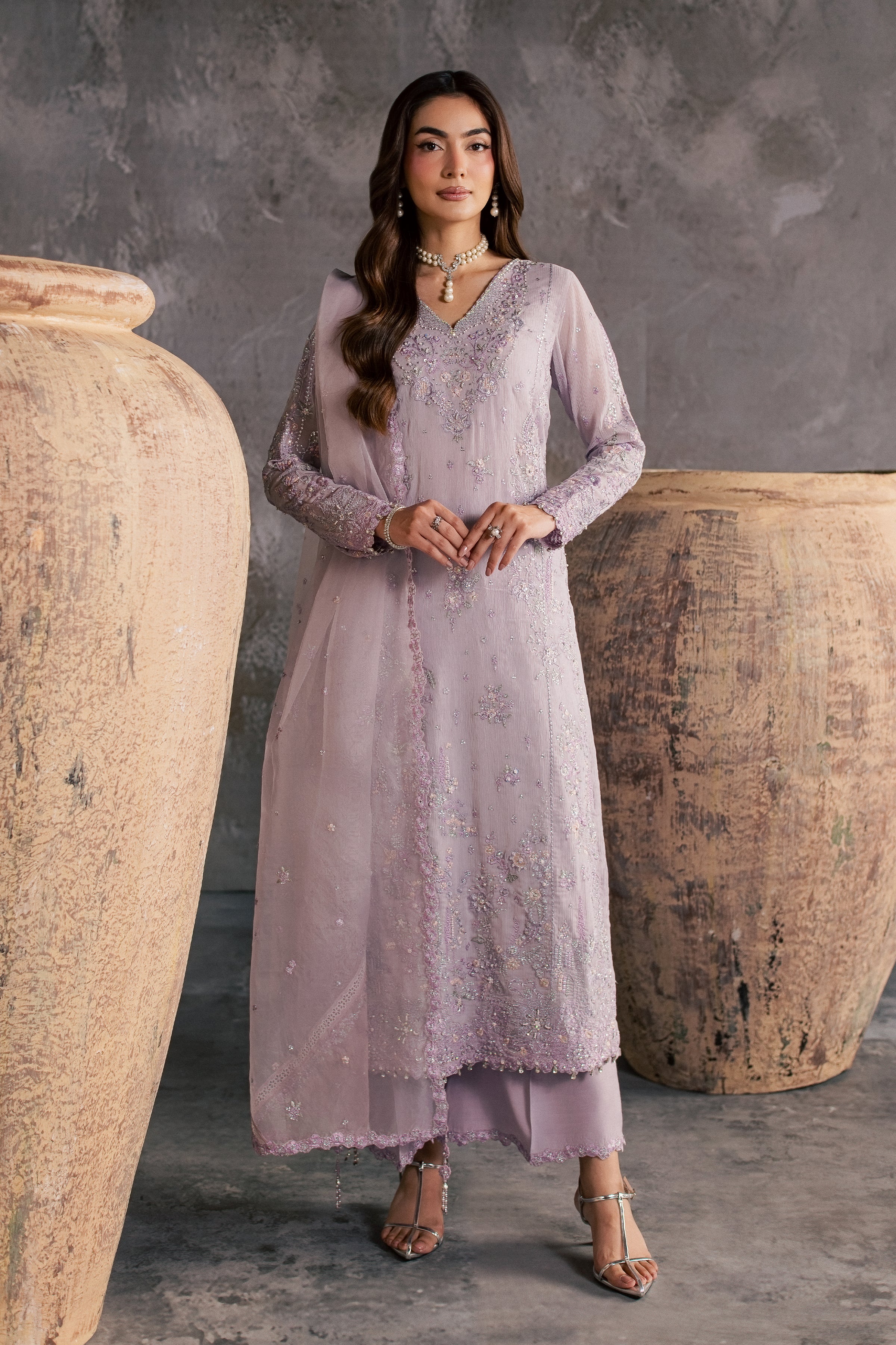  Leeah 3Pc - Festive Luxe Pret BATIKSTUDIO2026  BATIK   S / Lilac / Crinkle-M / Lilac / Crinkle-L / Lilac / Crinkle