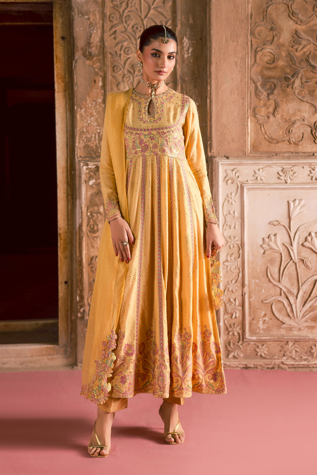  Lehar 3Pc- Festive Luxe Pret BATIKLuxePRET  BATIK   XS / Pale Yellow / Raw Silk-S / Pale Yellow / Raw Silk-M / Pale Yellow / Raw Silk-L / Pale Yellow / Raw Silk-XL / Pale Yellow / Raw Silk