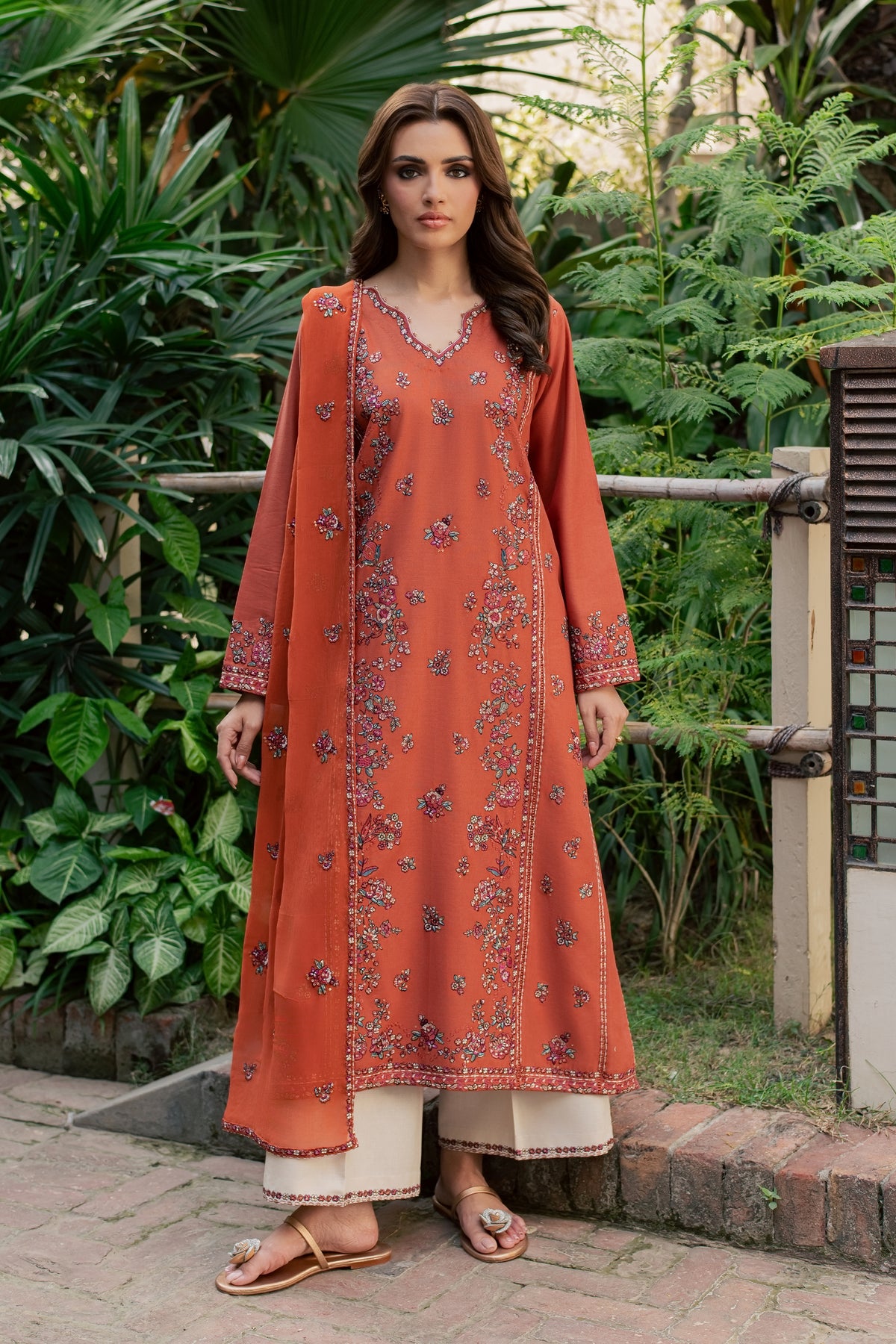 Leilani 3Pc - Embroidered Khaddar Pret PRETKHADDAR2026  BATIK   XS / Picante / Khaddar
