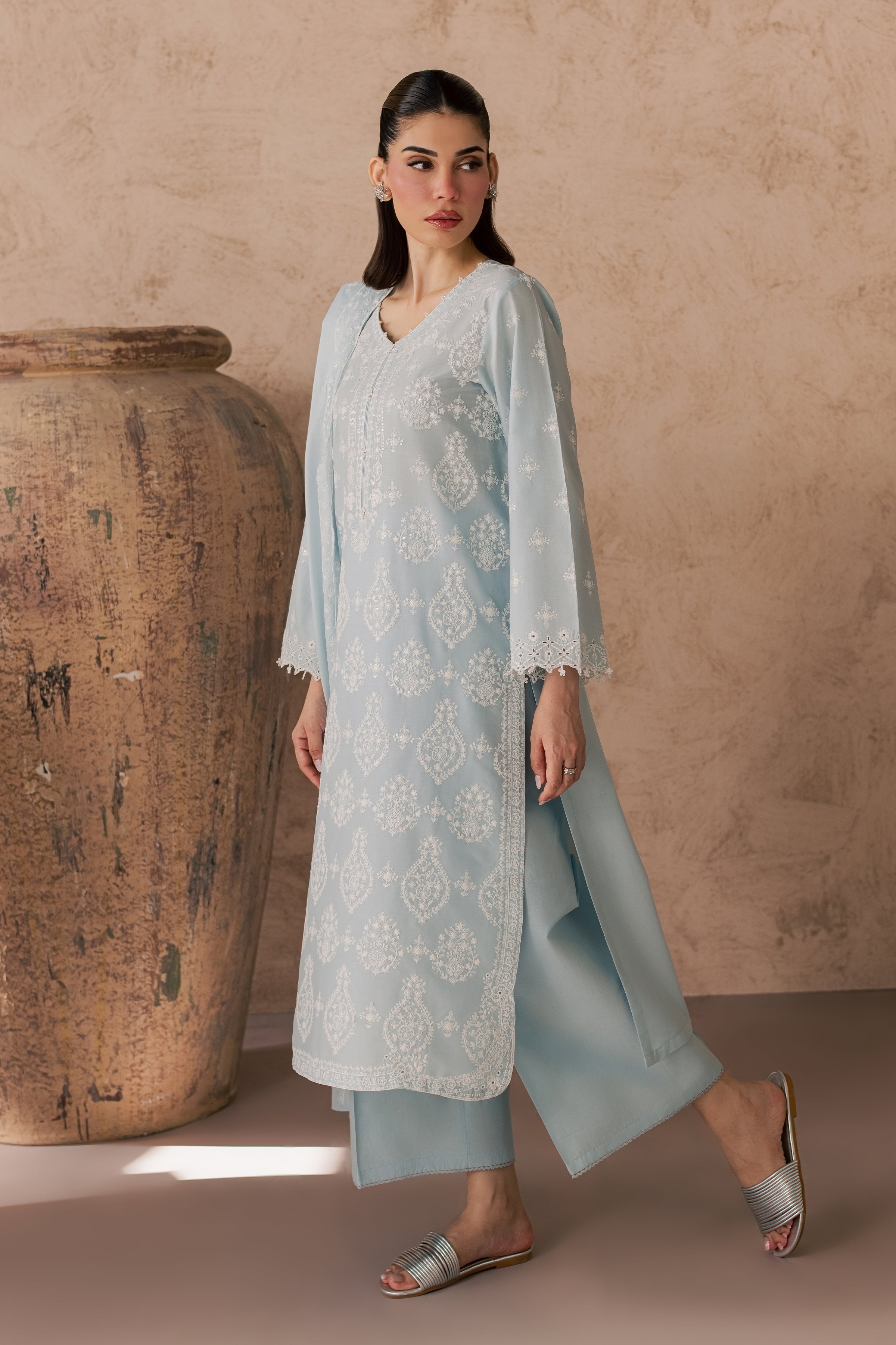  Leon 3Pc - Embroidered Lawn Dress EverydayEdit26  BATIK   XS / Blue / Pima Lawn-S / Blue / Pima Lawn-M / Blue / Pima Lawn-L / Blue / Pima Lawn-XL / Blue / Pima Lawn