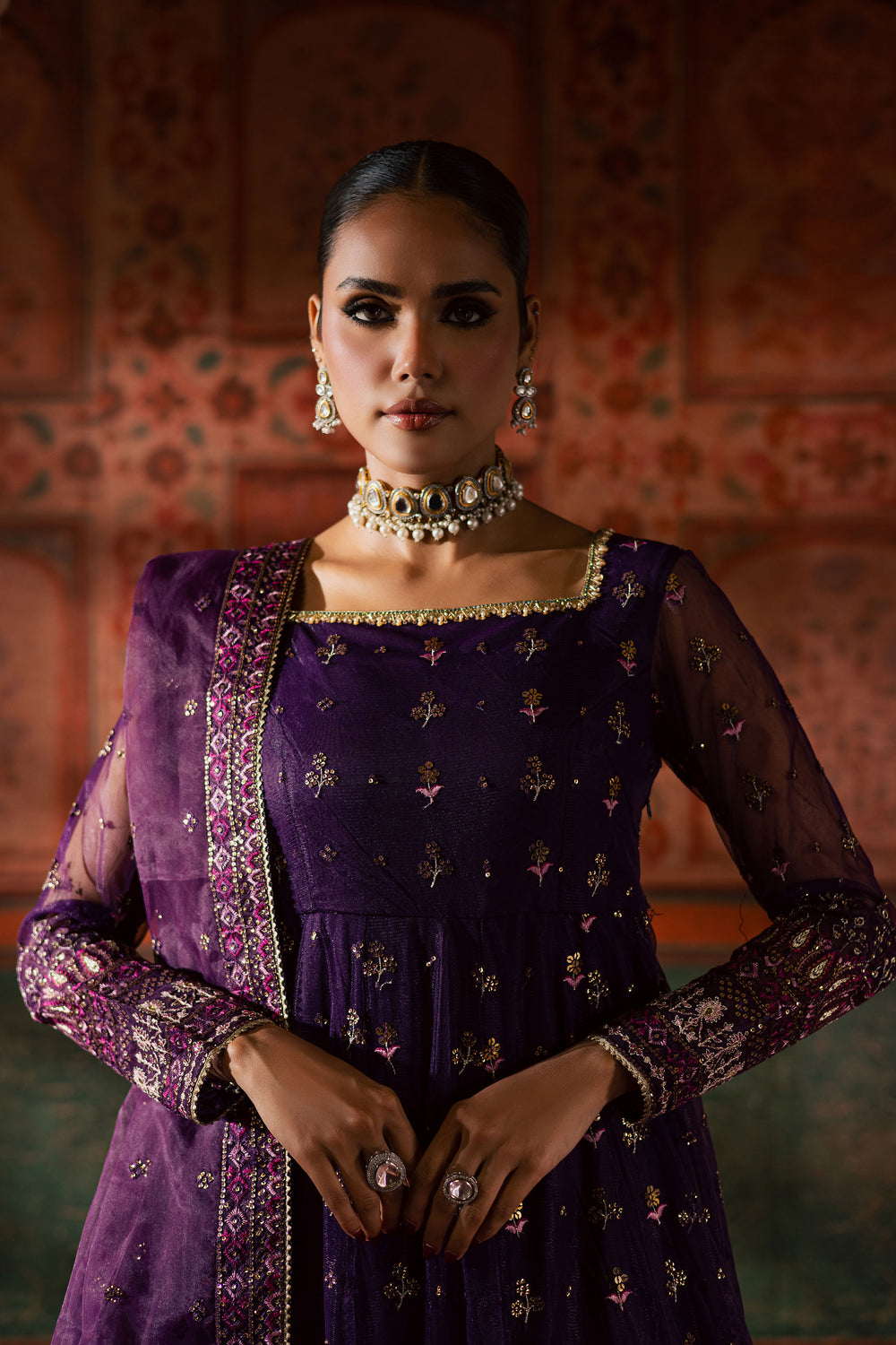  Leya 3Pc - Luxury Wedding Frock BATIKLuxePRET2025  BATIK   S / Plum / Raw Silk & Net-M / Plum / Raw Silk & Net-L / Plum / Raw Silk & Net