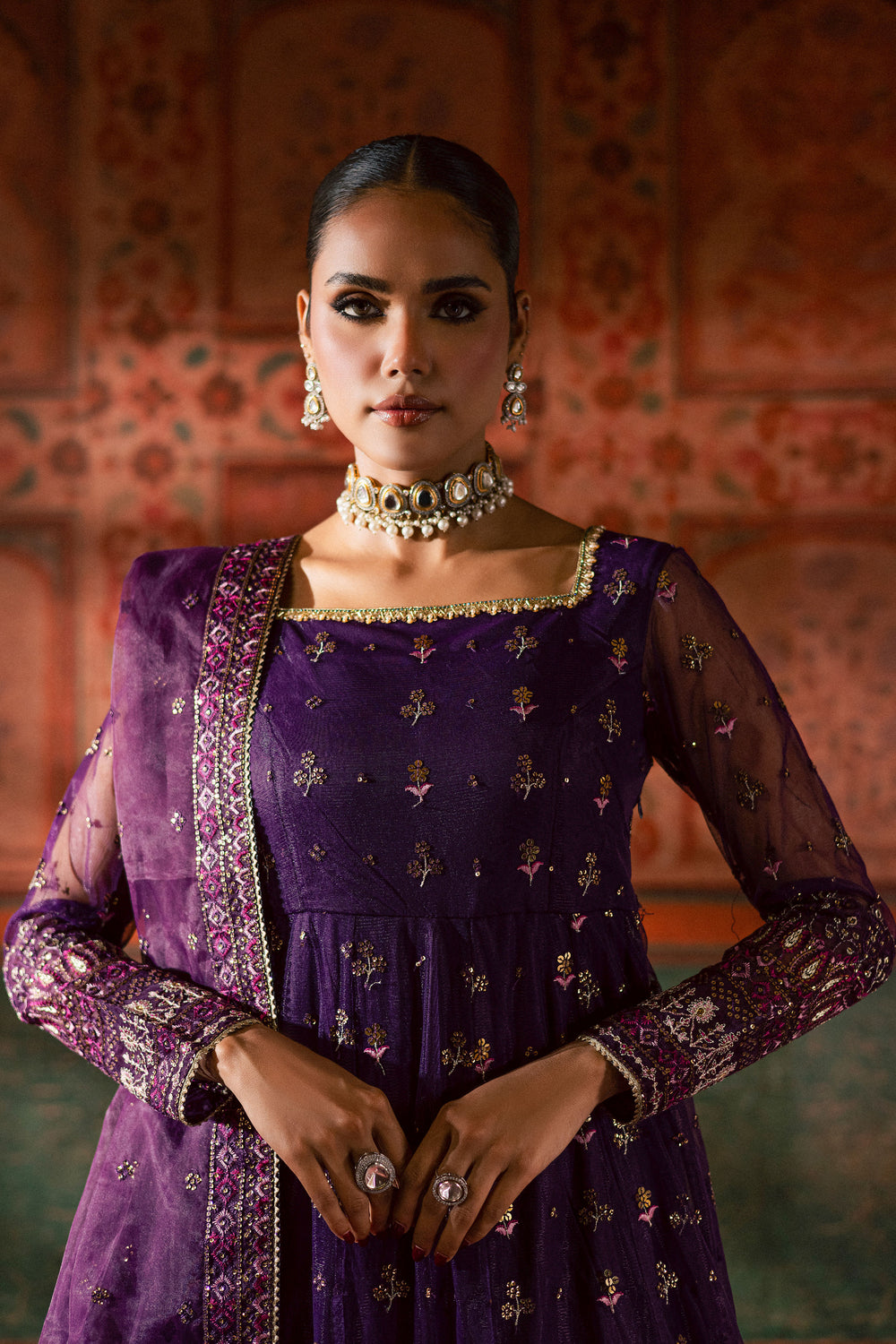  Leya 3Pc - Luxury Wedding Frock BATIKLuxePRET2025  BATIK   S / Plum / Raw Silk & Net-M / Plum / Raw Silk & Net-L / Plum / Raw Silk & Net