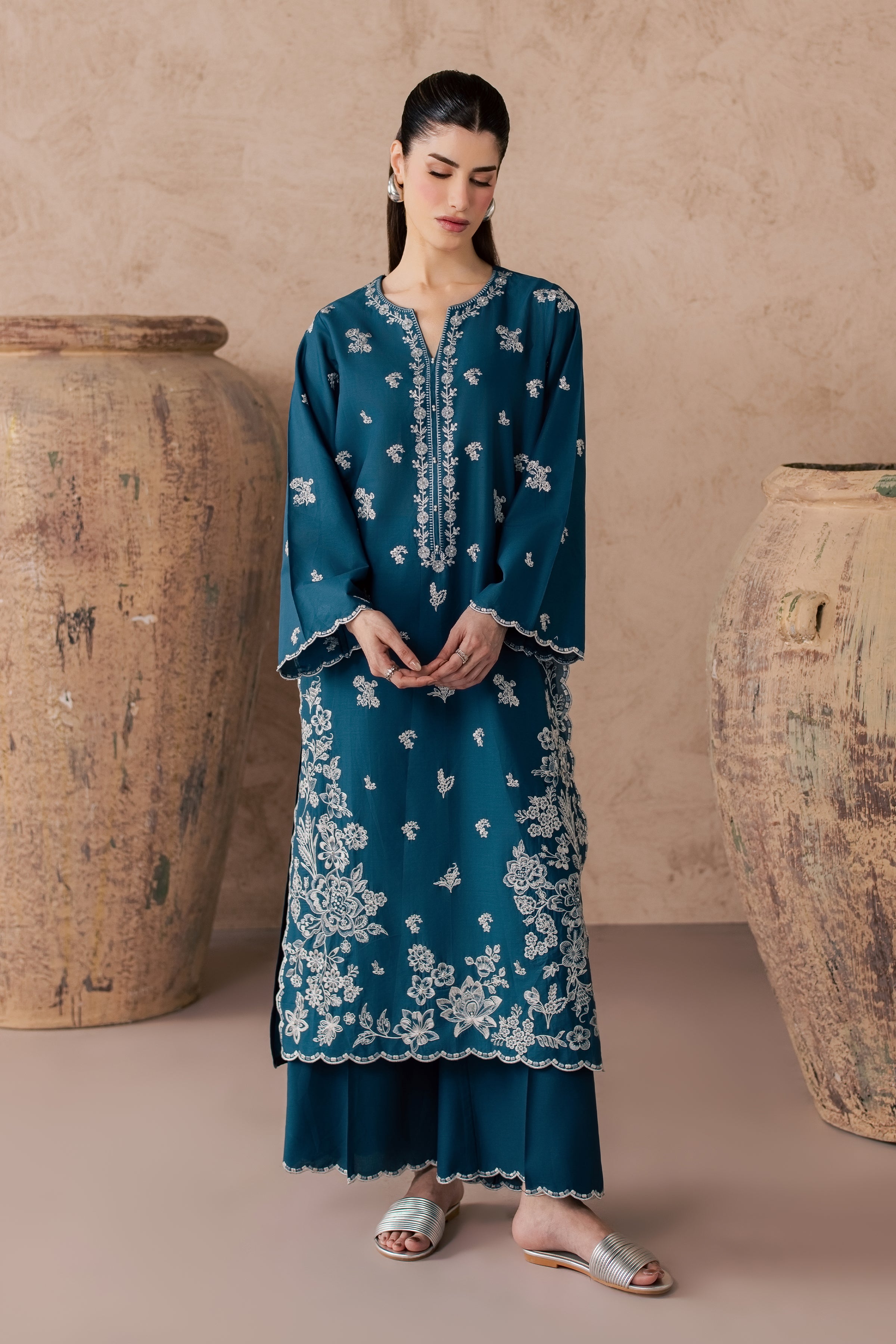  Lila 2Pc - Embroidered Lawn Dress EverydayEdit26  BATIK   XS / Prussian Blue / Pima Lawn-S / Prussian Blue / Pima Lawn-M / Prussian Blue / Pima Lawn-L / Prussian Blue / Pima Lawn-XL / Prussian Blue / Pima Lawn