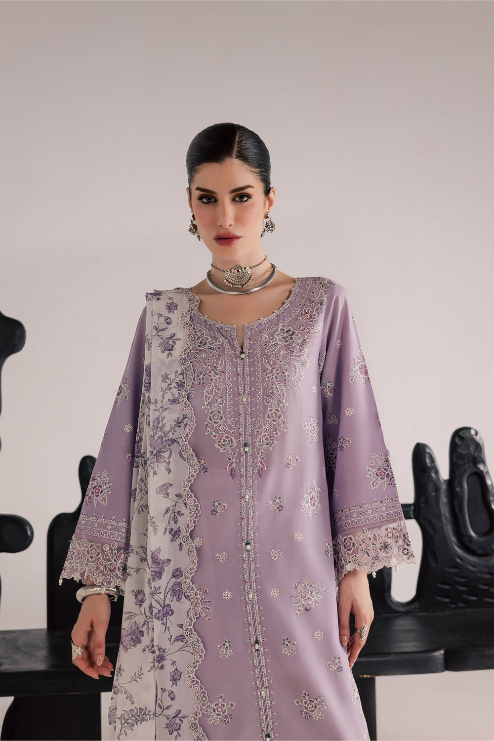  Lilac Elif 3Pc - Festive Eid Pret BATIKSS26  BATIK   XS / Lilac / Pima Lawn-S / Lilac / Pima Lawn-M / Lilac / Pima Lawn-L / Lilac / Pima Lawn-XL / Lilac / Pima Lawn