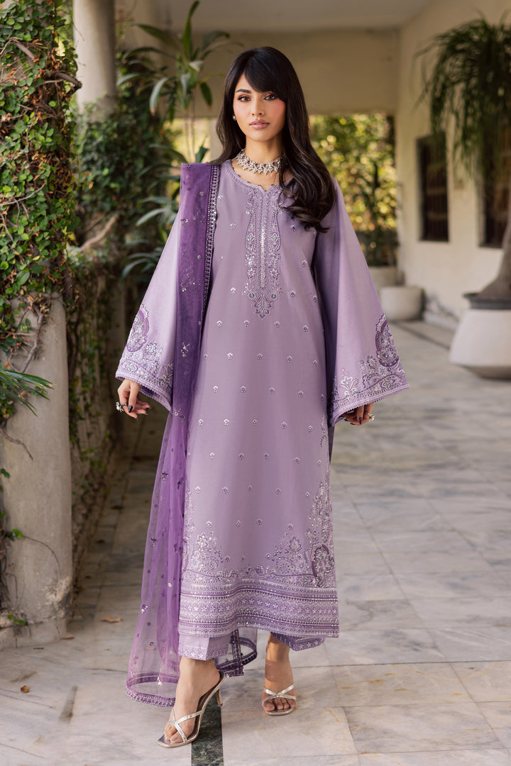  Lilac Hiba 3Pc - Embroidered Khaddar Dress BATIK WINTER PRET 2025  BATIK   XS / Lilac / Khaddar-S / Lilac / Khaddar-M / Lilac / Khaddar-L / Lilac / Khaddar-XL / Lilac / Khaddar