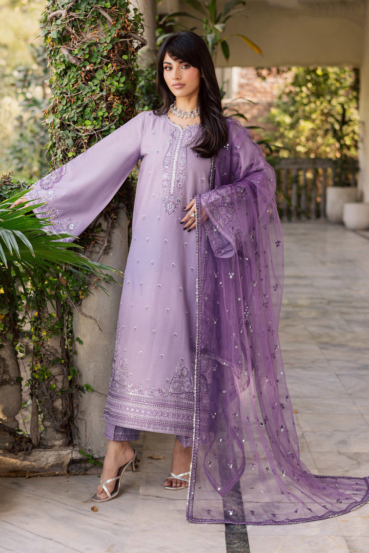  Lilac Hiba 3Pc - Embroidered Khaddar Dress BATIK WINTER PRET 2025  BATIK   XS / Lilac / Khaddar-S / Lilac / Khaddar-M / Lilac / Khaddar-L / Lilac / Khaddar-XL / Lilac / Khaddar