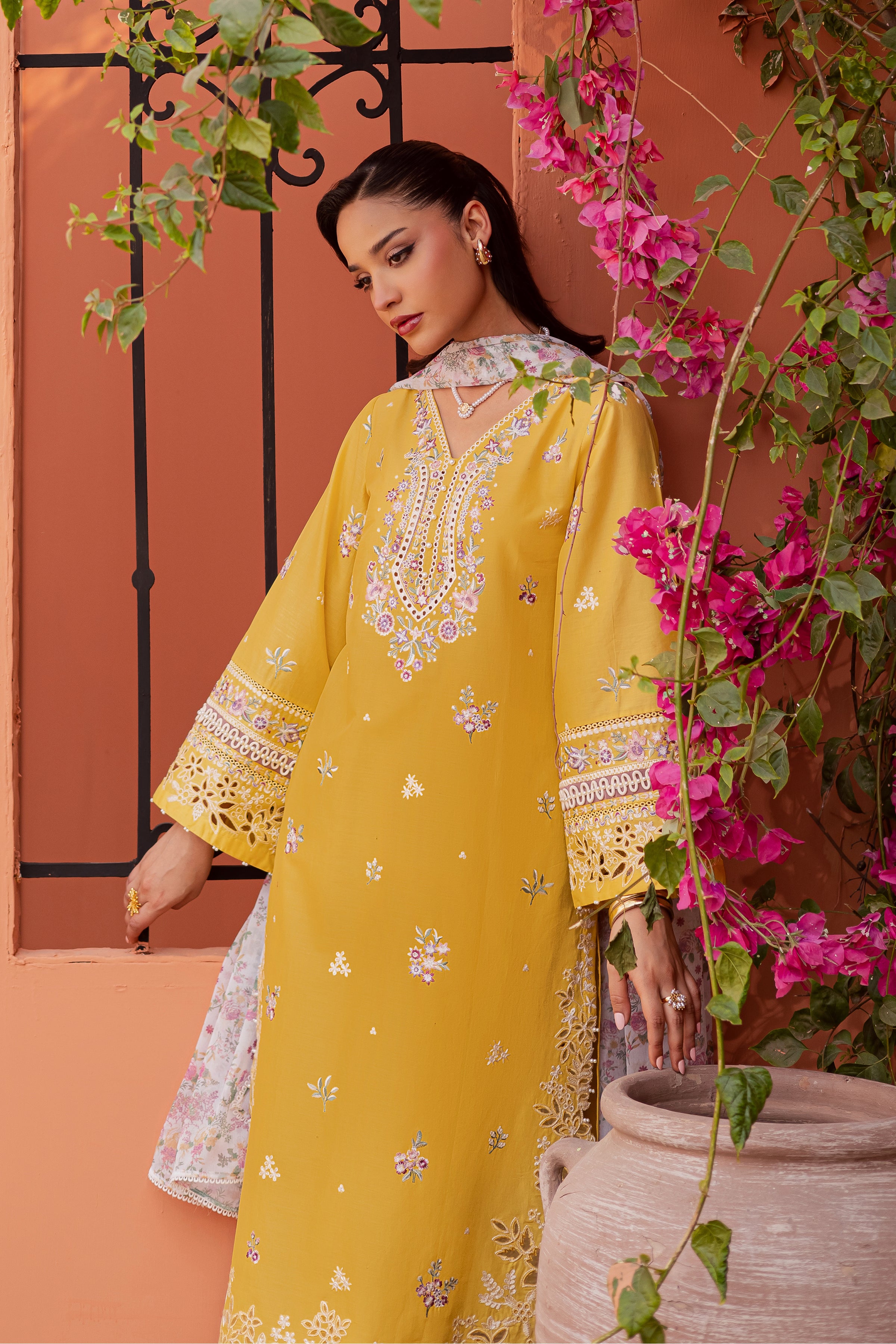  Lime Darla 3Pc - Festive Embroidered Lawn BATIKEID2026  BATIK   XS / Lemon Yellow / Pima Lawn-S / Lemon Yellow / Pima Lawn-M / Lemon Yellow / Pima Lawn-L / Lemon Yellow / Pima Lawn-XL / Lemon Yellow / Pima Lawn