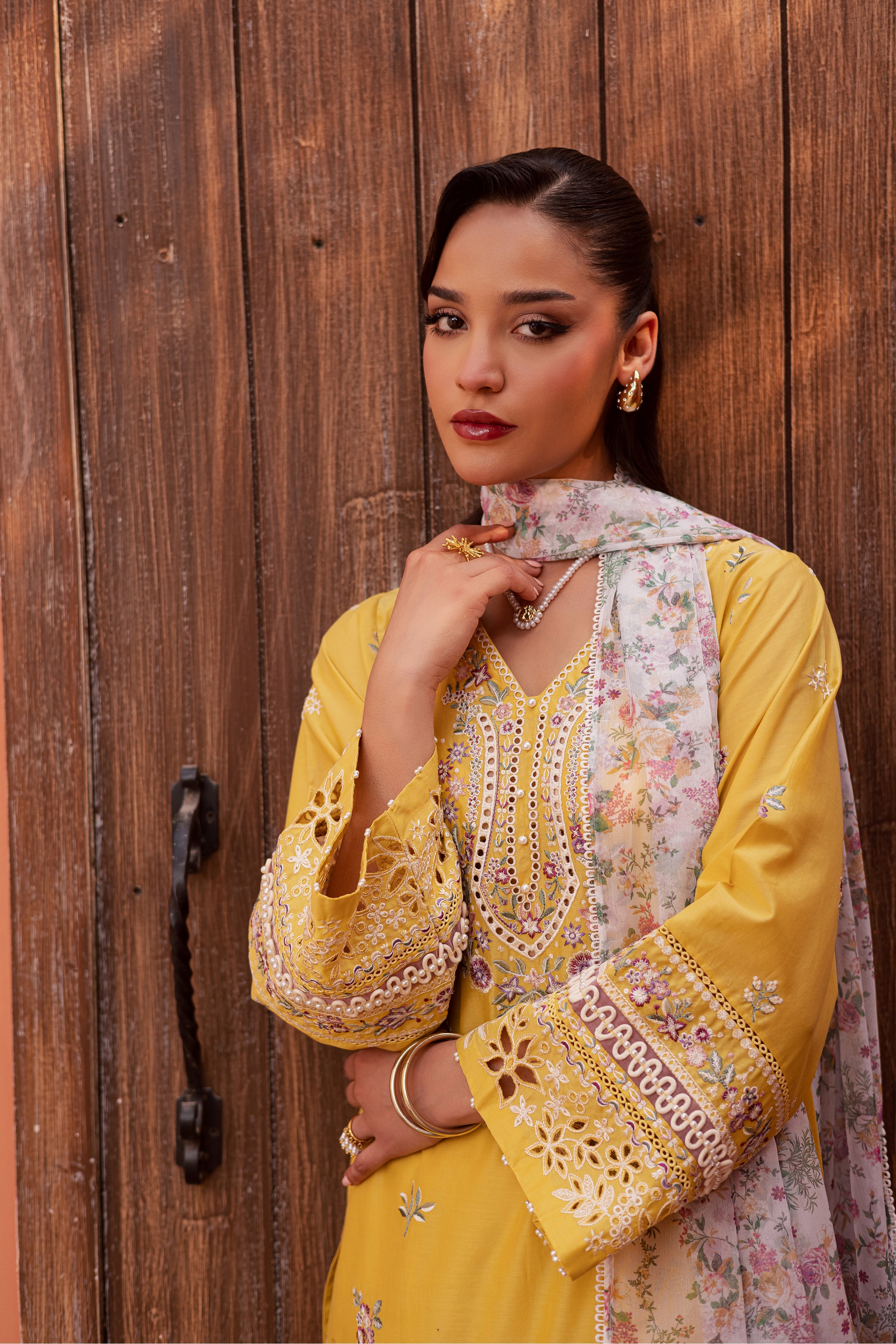  Lime Darla 3Pc - Festive Embroidered Lawn BATIKEID2026  BATIK   XS / Lemon Yellow / Pima Lawn-S / Lemon Yellow / Pima Lawn-M / Lemon Yellow / Pima Lawn-L / Lemon Yellow / Pima Lawn-XL / Lemon Yellow / Pima Lawn