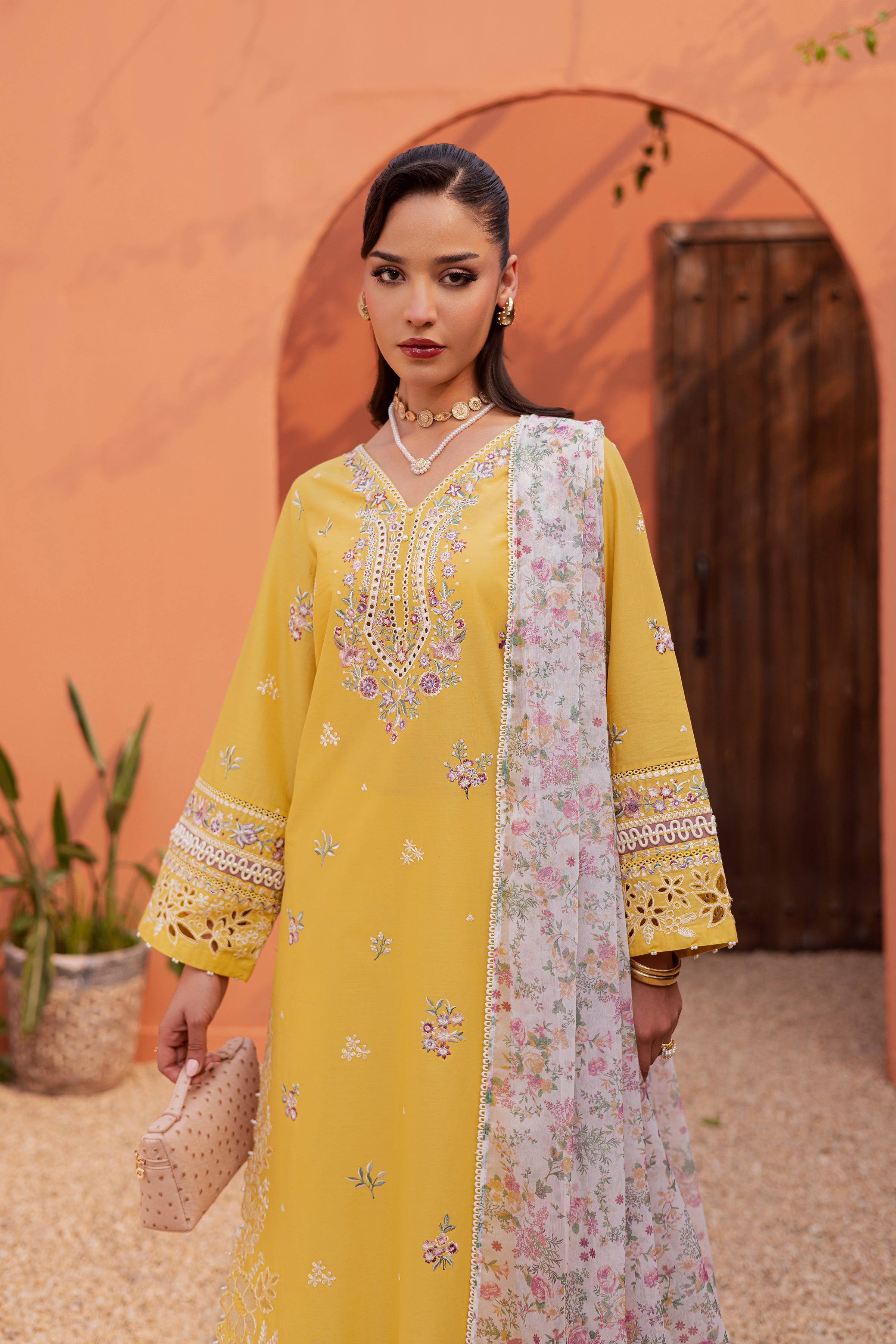 Lime Darla 3Pc - Festive Embroidered Lawn BATIKEID2026  BATIK   XS / Lemon Yellow / Pima Lawn-S / Lemon Yellow / Pima Lawn-M / Lemon Yellow / Pima Lawn-L / Lemon Yellow / Pima Lawn-XL / Lemon Yellow / Pima Lawn