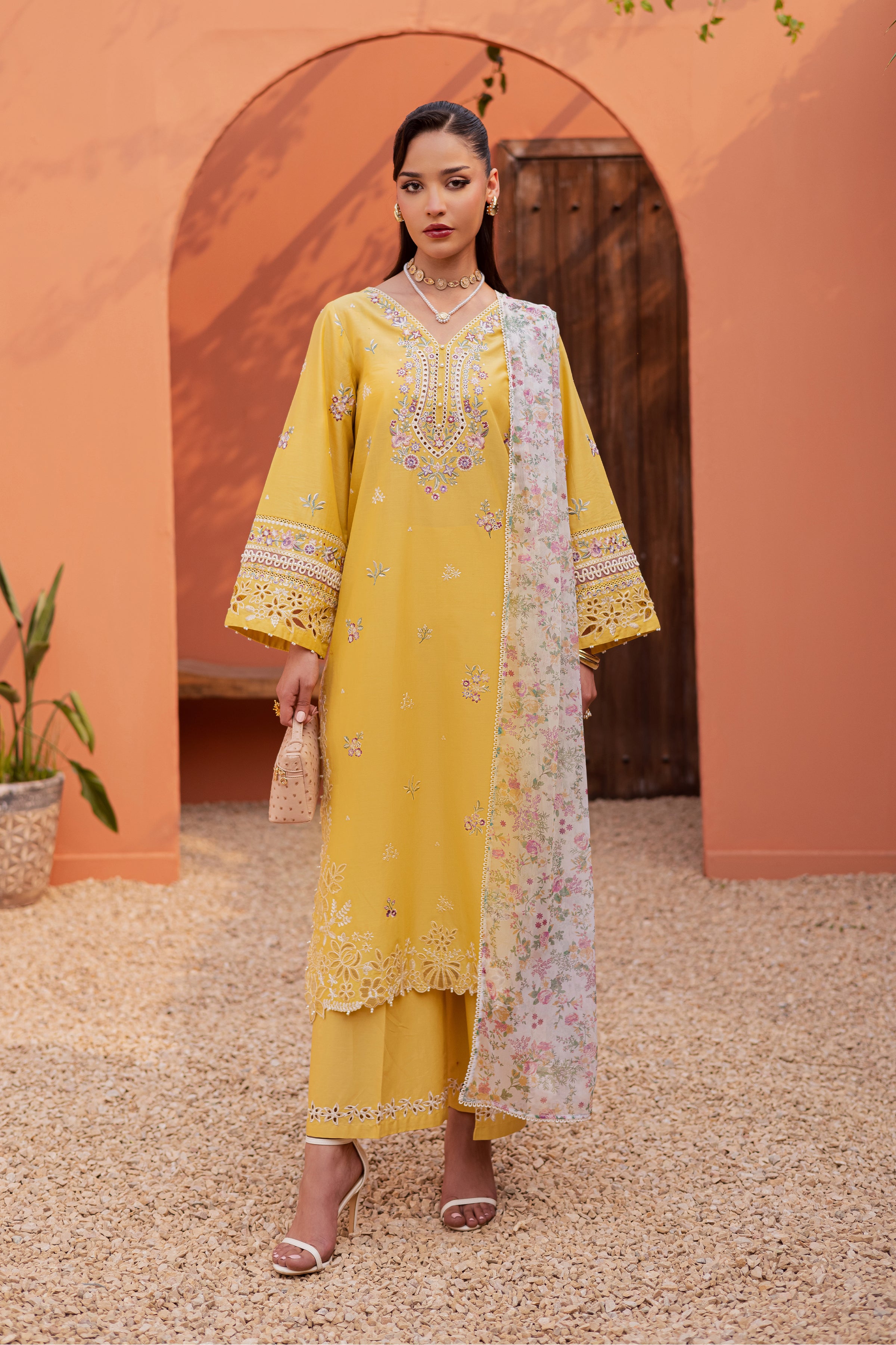  Lime Darla 3Pc - Festive Embroidered Lawn BATIKEID2026  BATIK   XS / Lemon Yellow / Pima Lawn-S / Lemon Yellow / Pima Lawn-M / Lemon Yellow / Pima Lawn-L / Lemon Yellow / Pima Lawn-XL / Lemon Yellow / Pima Lawn