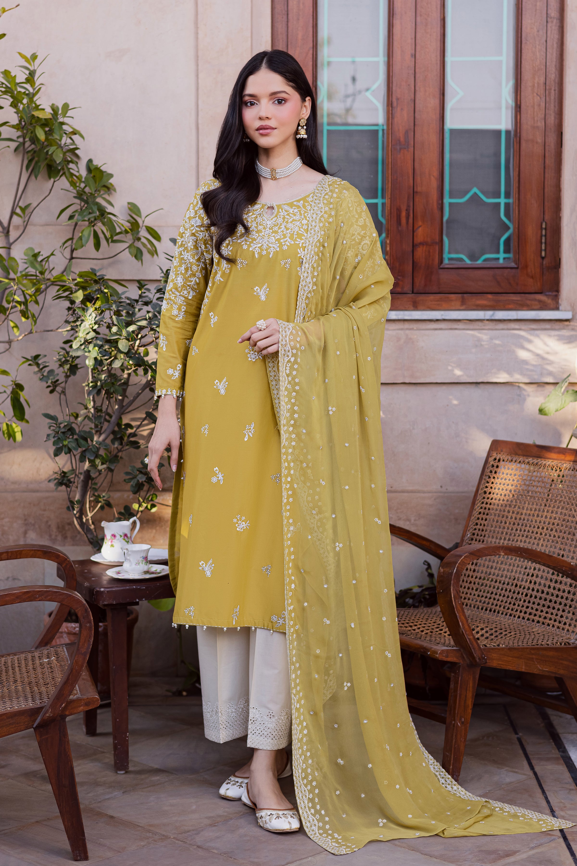  Lime Haze 3Pc - Festive Embroidered Lawn BATIKEID2026  BATIK   XS / Lime / Pima Lawn-S / Lime / Pima Lawn-M / Lime / Pima Lawn-L / Lime / Pima Lawn-XL / Lime / Pima Lawn