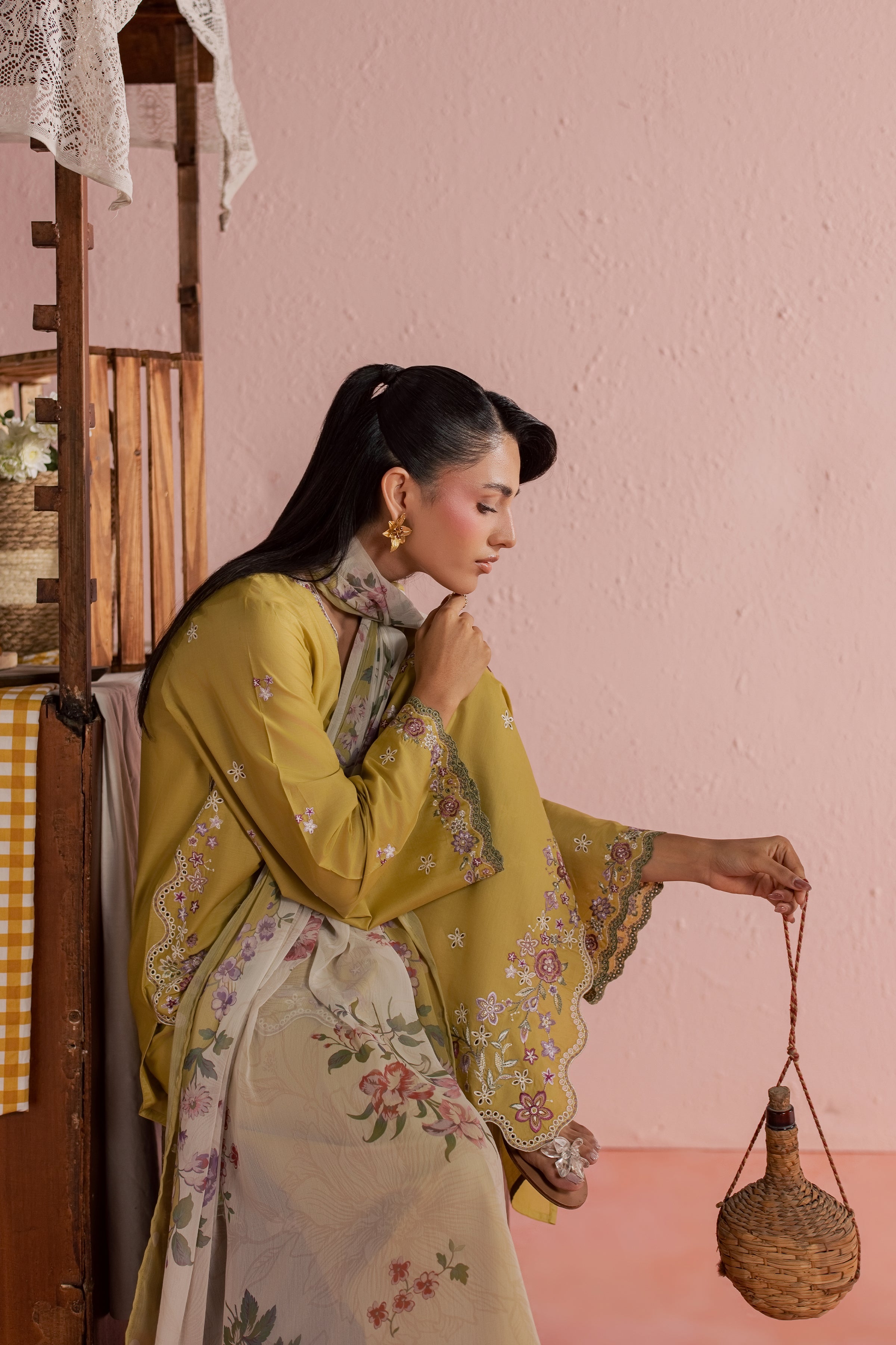  Lime Pop 3Pc - Embroidered Lawn Dress BATIKSS26  BATIK   XS / Lime Green / Pima Lawn-S / Lime Green / Pima Lawn-M / Lime Green / Pima Lawn-L / Lime Green / Pima Lawn-XL / Lime Green / Pima Lawn