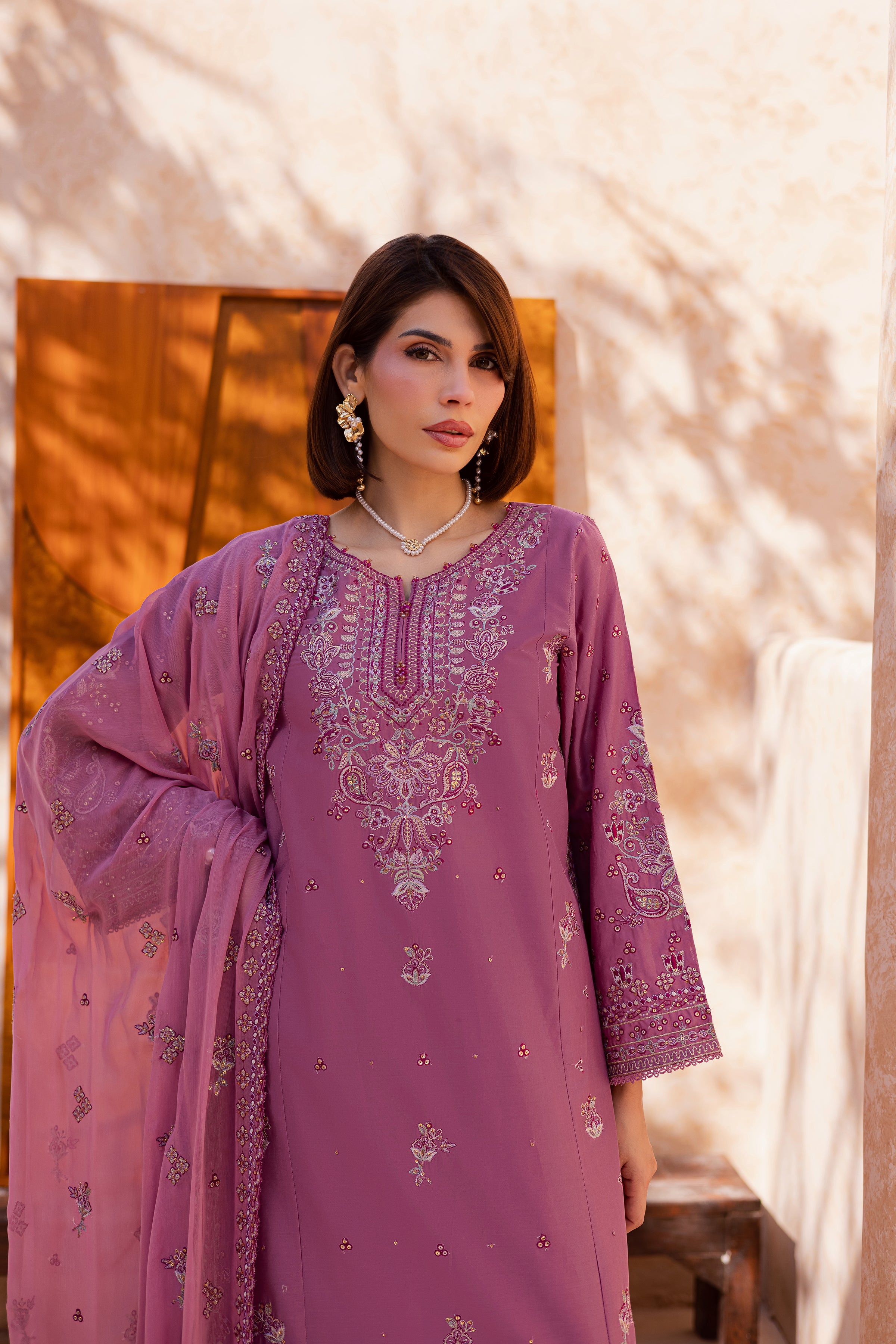  Lina 3Pc - Festive Embroidered Lawn BATIKEID2026  BATIK   XS / Onion / Pima Lawn-S / Onion / Pima Lawn-M / Onion / Pima Lawn-L / Onion / Pima Lawn-XL / Onion / Pima Lawn