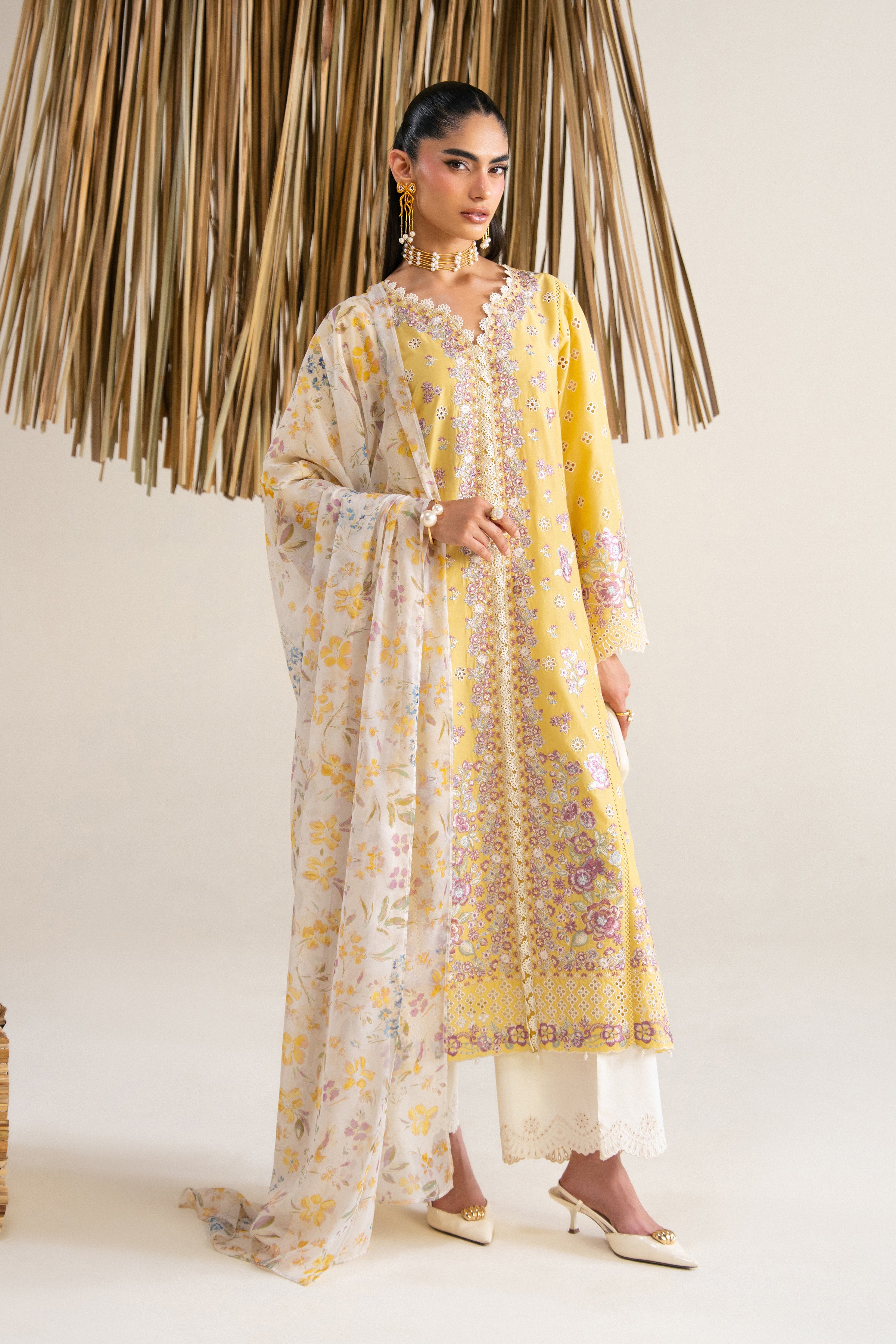  Lumi 3Pc - Festive Eid Pret BATIKSS26  BATIK   XS / Ochre / Pima Lawn-S / Ochre / Pima Lawn-M / Ochre / Pima Lawn-L / Ochre / Pima Lawn-XL / Ochre / Pima Lawn