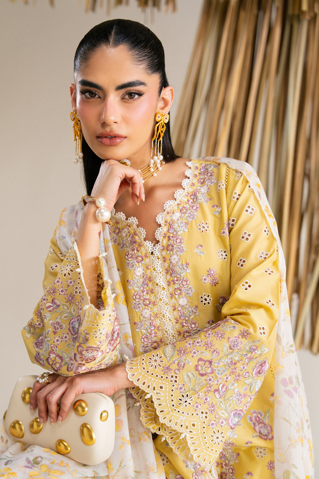  Lumi 3Pc - Festive Eid Pret BATIKSS26  BATIK   XS / Ochre / Pima Lawn-S / Ochre / Pima Lawn-M / Ochre / Pima Lawn-L / Ochre / Pima Lawn-XL / Ochre / Pima Lawn