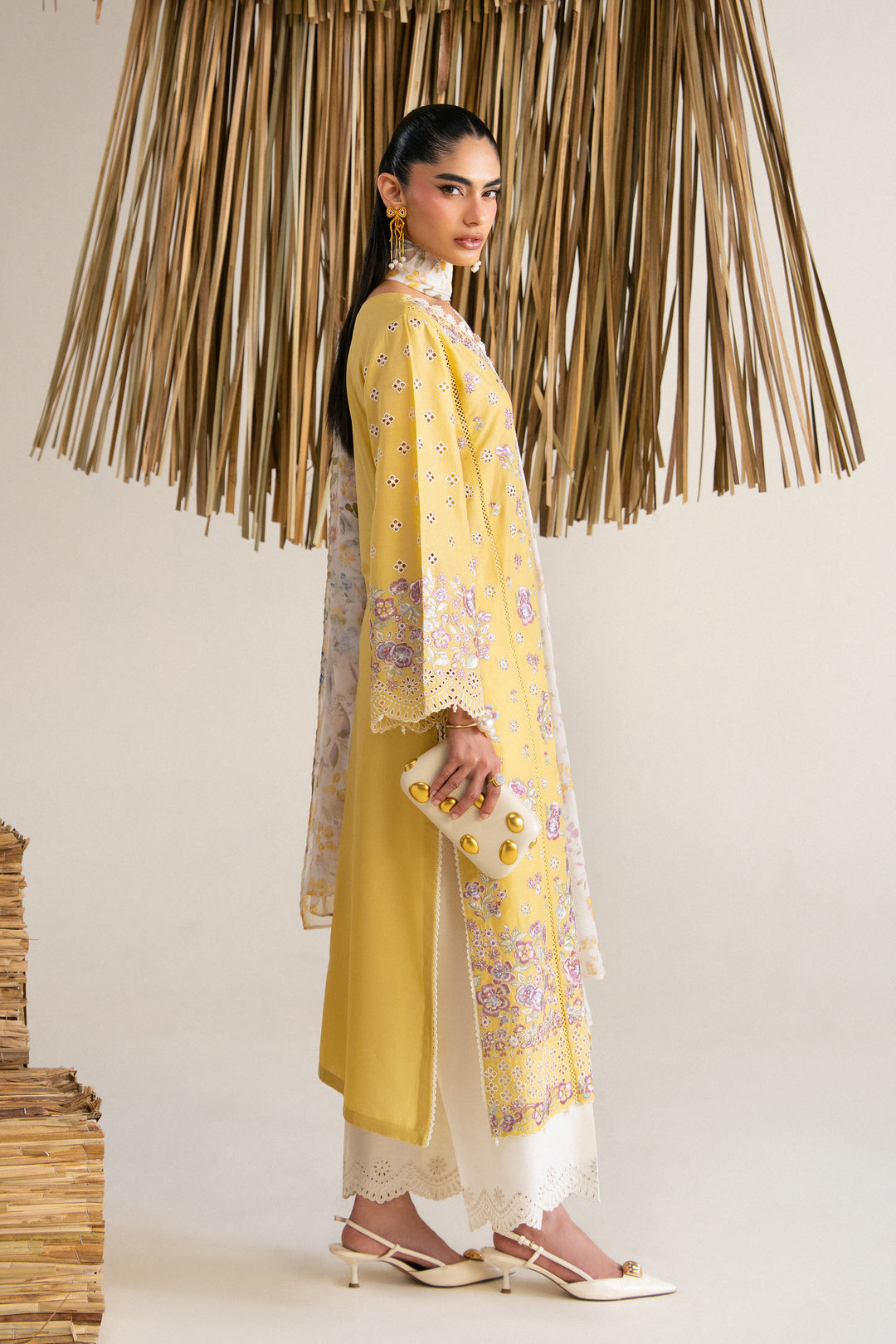  Lumi 3Pc - Festive Eid Pret BATIKSS26  BATIK   XS / Ochre / Pima Lawn-S / Ochre / Pima Lawn-M / Ochre / Pima Lawn-L / Ochre / Pima Lawn-XL / Ochre / Pima Lawn