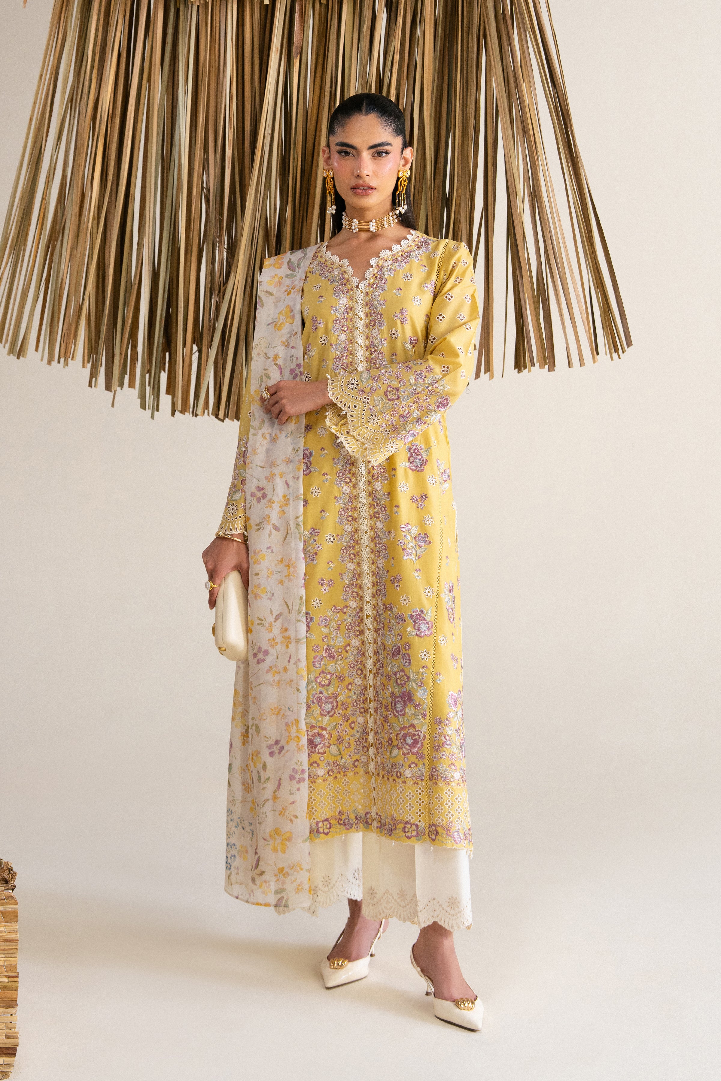  Lumi 3Pc - Festive Eid Pret BATIKSS26  BATIK   XS / Ochre / Pima Lawn-S / Ochre / Pima Lawn-M / Ochre / Pima Lawn-L / Ochre / Pima Lawn-XL / Ochre / Pima Lawn