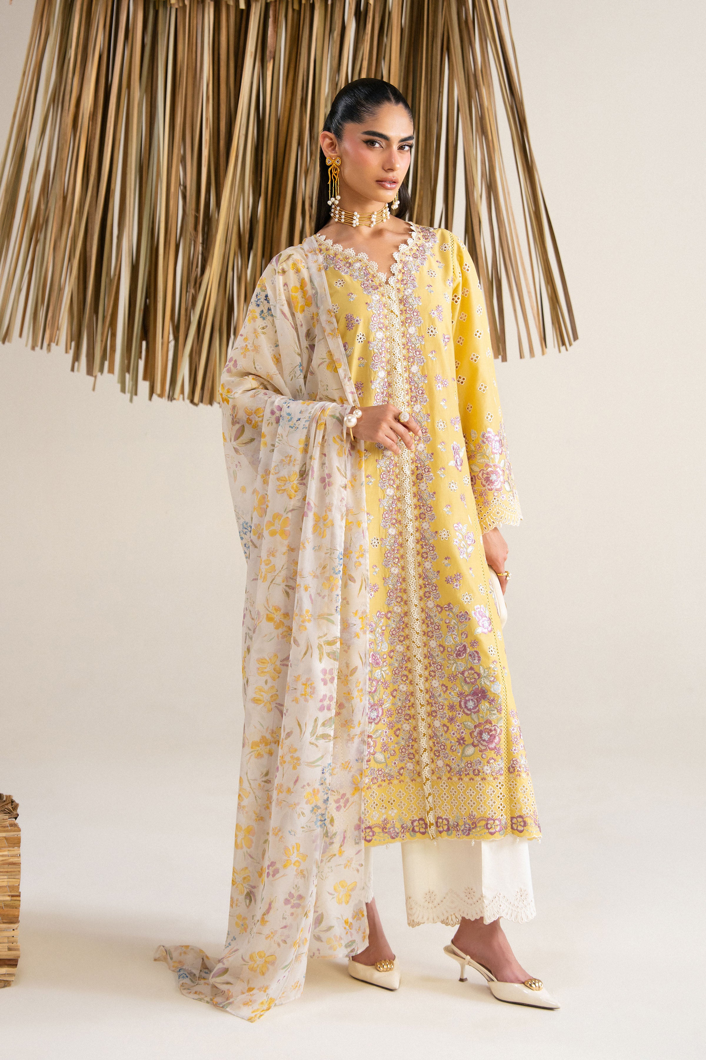  Lumi 3Pc - Festive Eid Pret BATIKSS26  BATIK   XS / Ochre / Pima Lawn-S / Ochre / Pima Lawn-M / Ochre / Pima Lawn-L / Ochre / Pima Lawn-XL / Ochre / Pima Lawn