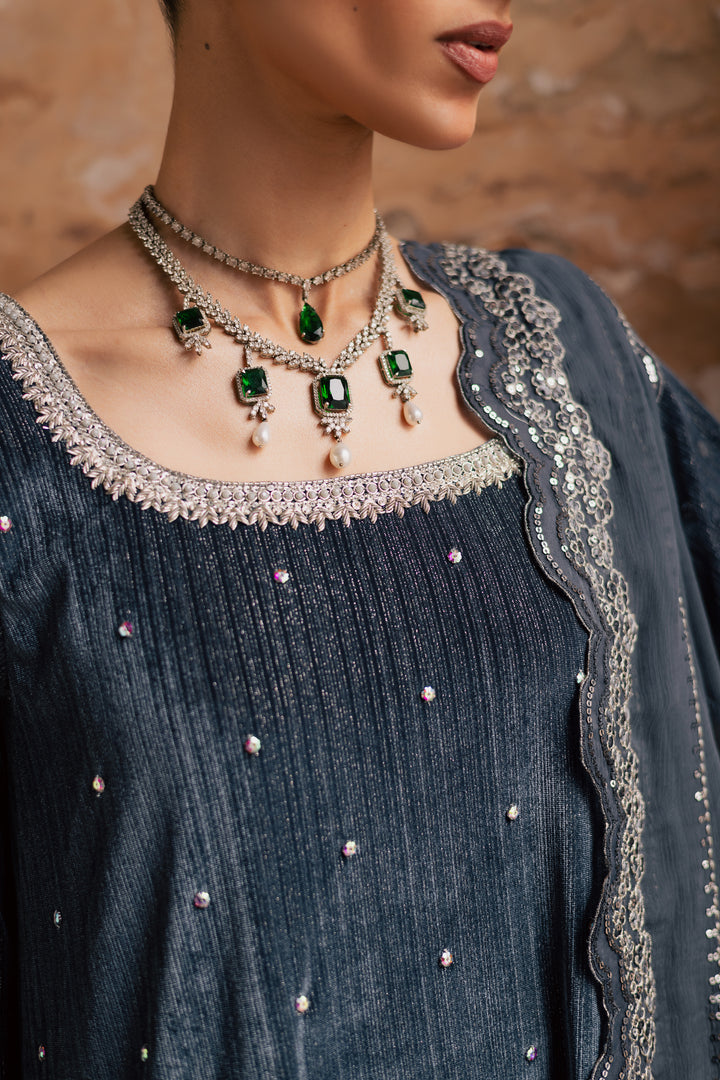  Lunar 3Pc - Velvet Formal Dress BATIKstudio  BATIK   S / Bluish Grey / Velvet-M / Bluish Grey / Velvet-L / Bluish Grey / Velvet