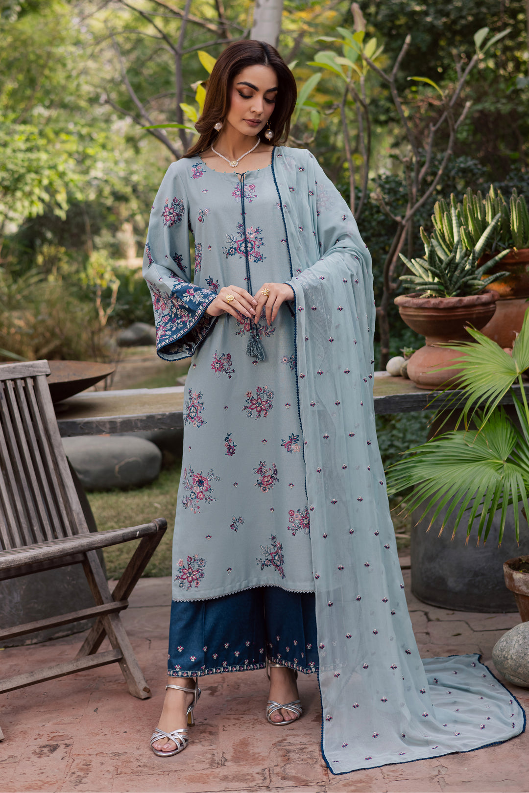  Madden 3Pc - Embroidered Festive Pret BATIK WINTER PRET 2025  BATIK   XS / Ice Blue / Textured Cotton-S / Ice Blue / Textured Cotton-M / Ice Blue / Textured Cotton-L / Ice Blue / Textured Cotton-XL / Ice Blue / Textured Cotton