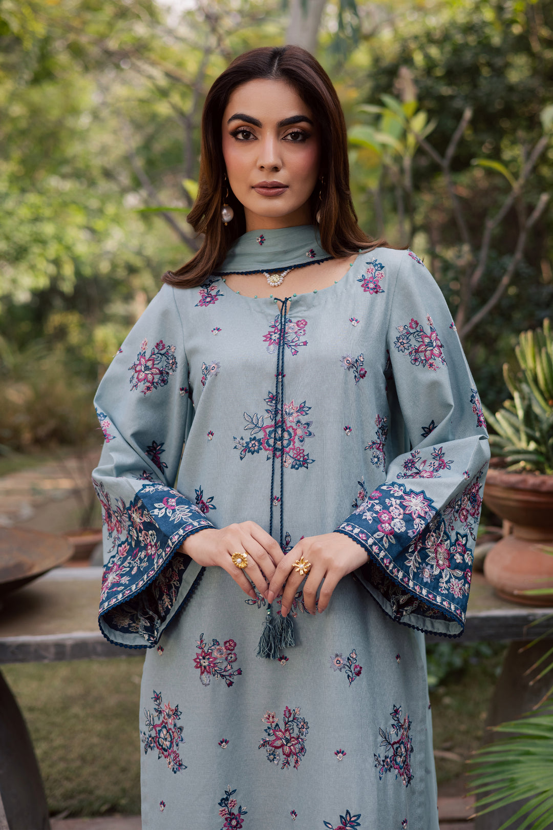  Madden 3Pc - Embroidered Festive Pret BATIK WINTER PRET 2025  BATIK   XS / Ice Blue / Textured Cotton-S / Ice Blue / Textured Cotton-M / Ice Blue / Textured Cotton-L / Ice Blue / Textured Cotton-XL / Ice Blue / Textured Cotton