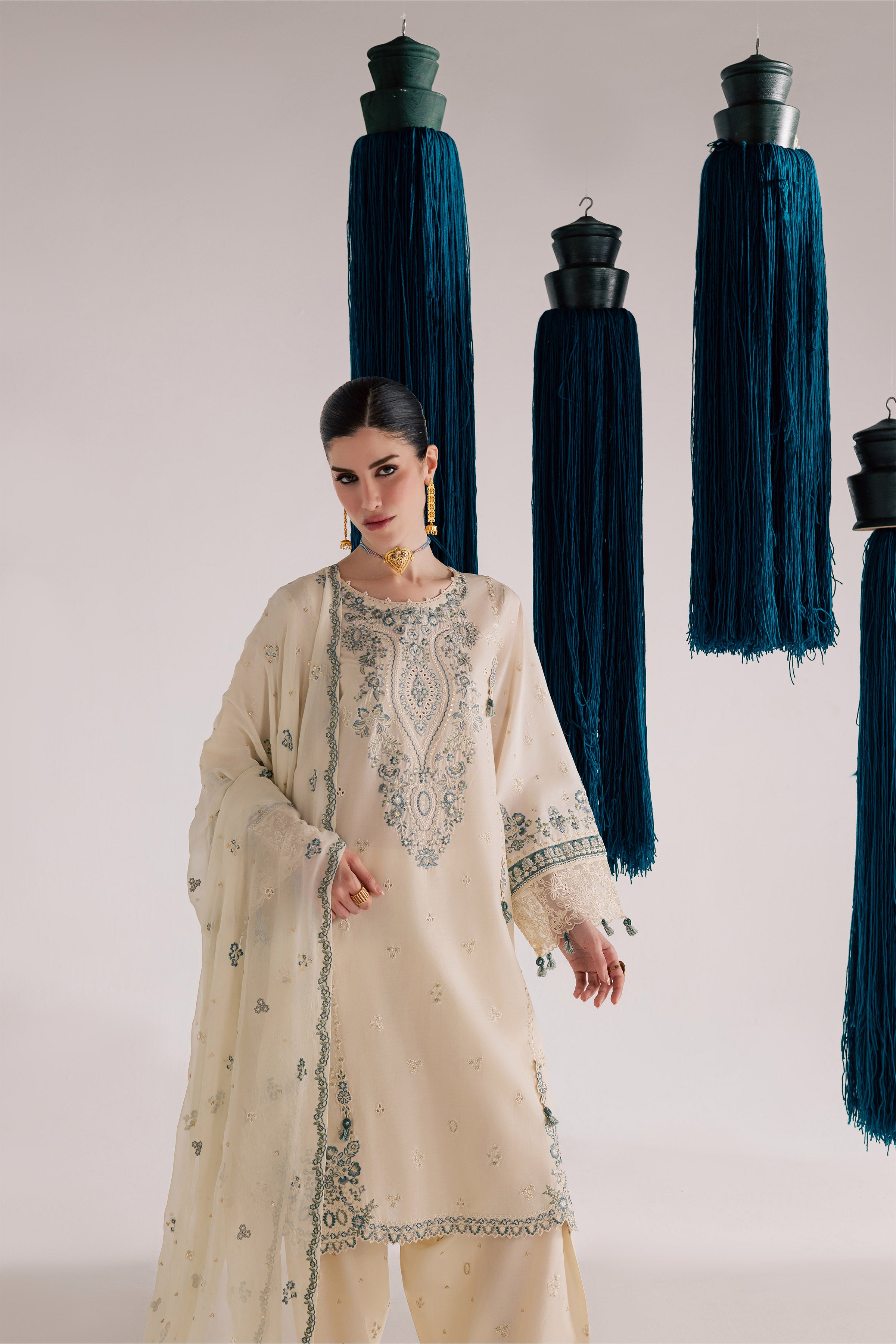  Mana 3Pc - Festive Eid Pret BATIKSS26  BATIK   XS / Ivory / Pima Lawn-S / Ivory / Pima Lawn-M / Ivory / Pima Lawn-L / Ivory / Pima Lawn-XL / Ivory / Pima Lawn