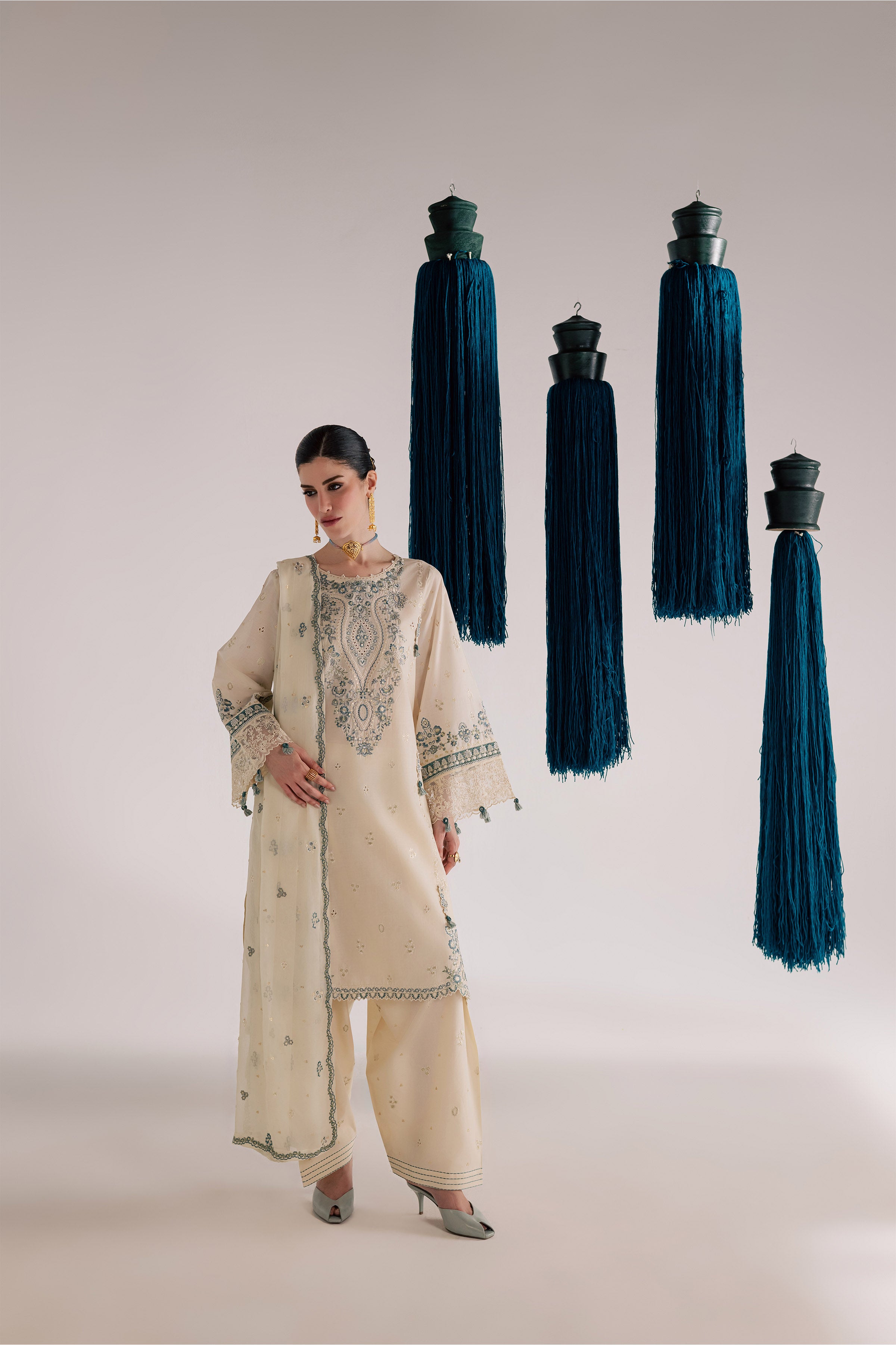  Mana 3Pc - Festive Eid Pret BATIKSS26  BATIK   XS / Ivory / Pima Lawn-S / Ivory / Pima Lawn-M / Ivory / Pima Lawn-L / Ivory / Pima Lawn-XL / Ivory / Pima Lawn