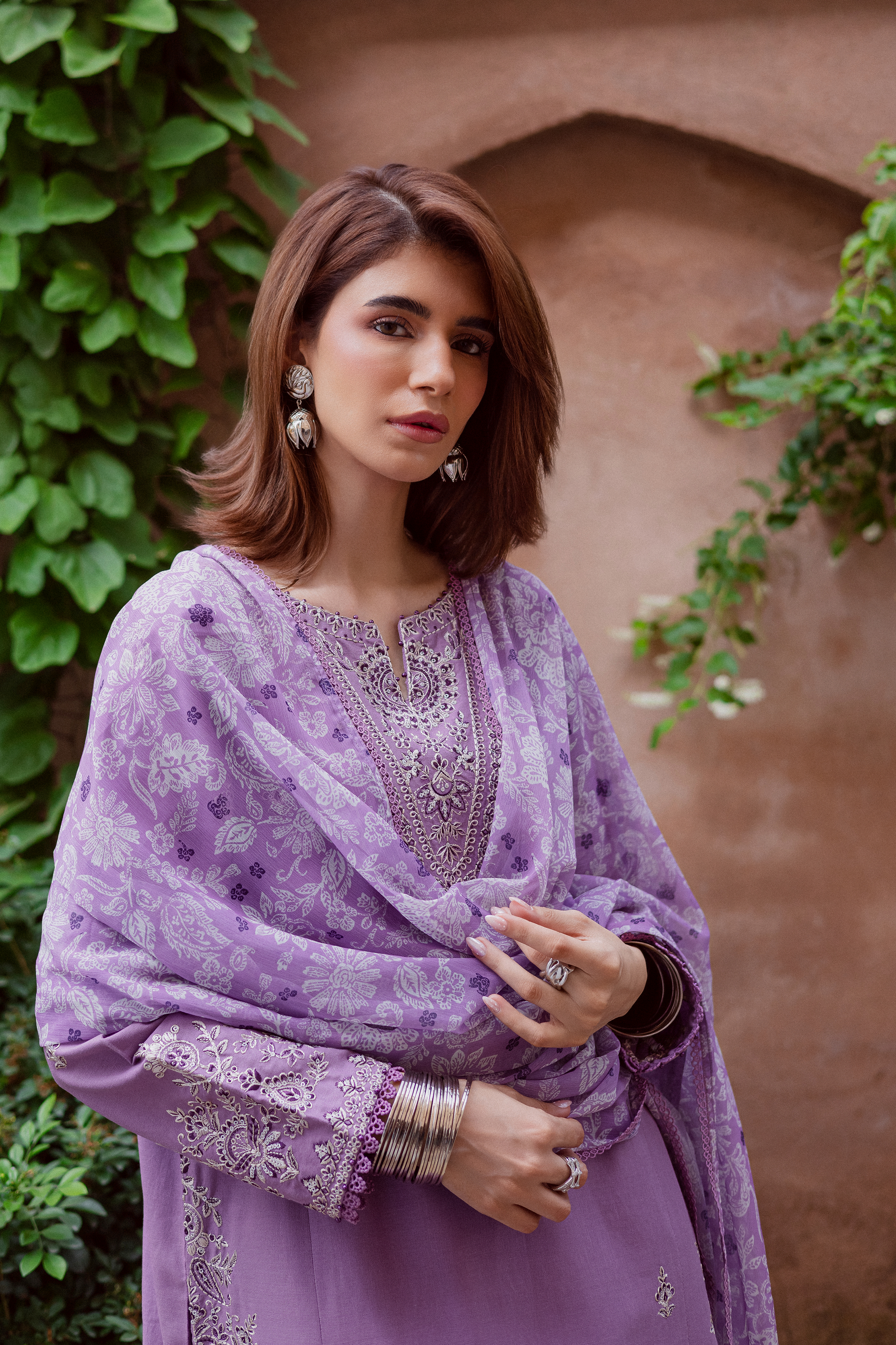  Mandala 3Pc - Embroidered Khaddar Dress BATIK WINTER PRET 2025  BATIK   XS / Lavender / Khaddar-S / Lavender / Khaddar-M / Lavender / Khaddar-L / Lavender / Khaddar-XL / Lavender / Khaddar