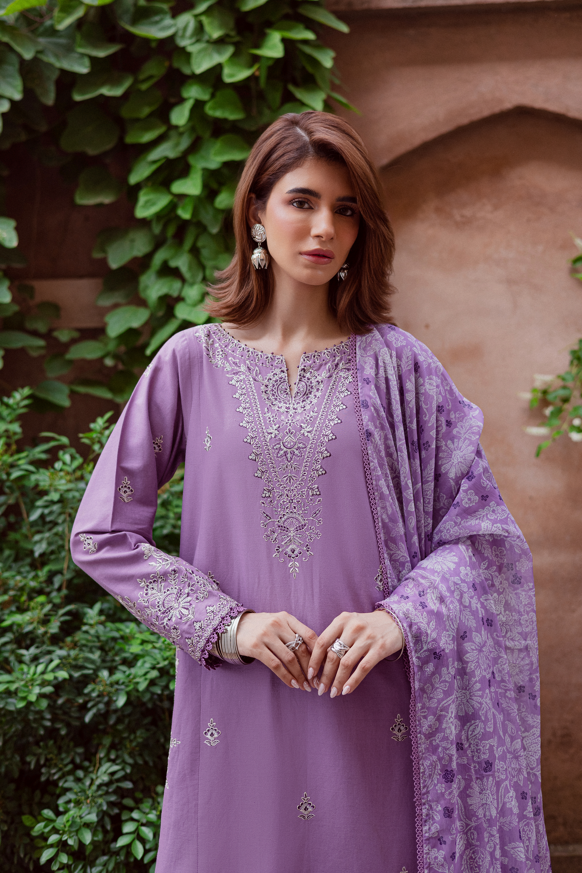  Mandala 3Pc - Embroidered Khaddar Dress BATIK WINTER PRET 2025  BATIK   XS / Lavender / Khaddar-S / Lavender / Khaddar-M / Lavender / Khaddar-L / Lavender / Khaddar-XL / Lavender / Khaddar