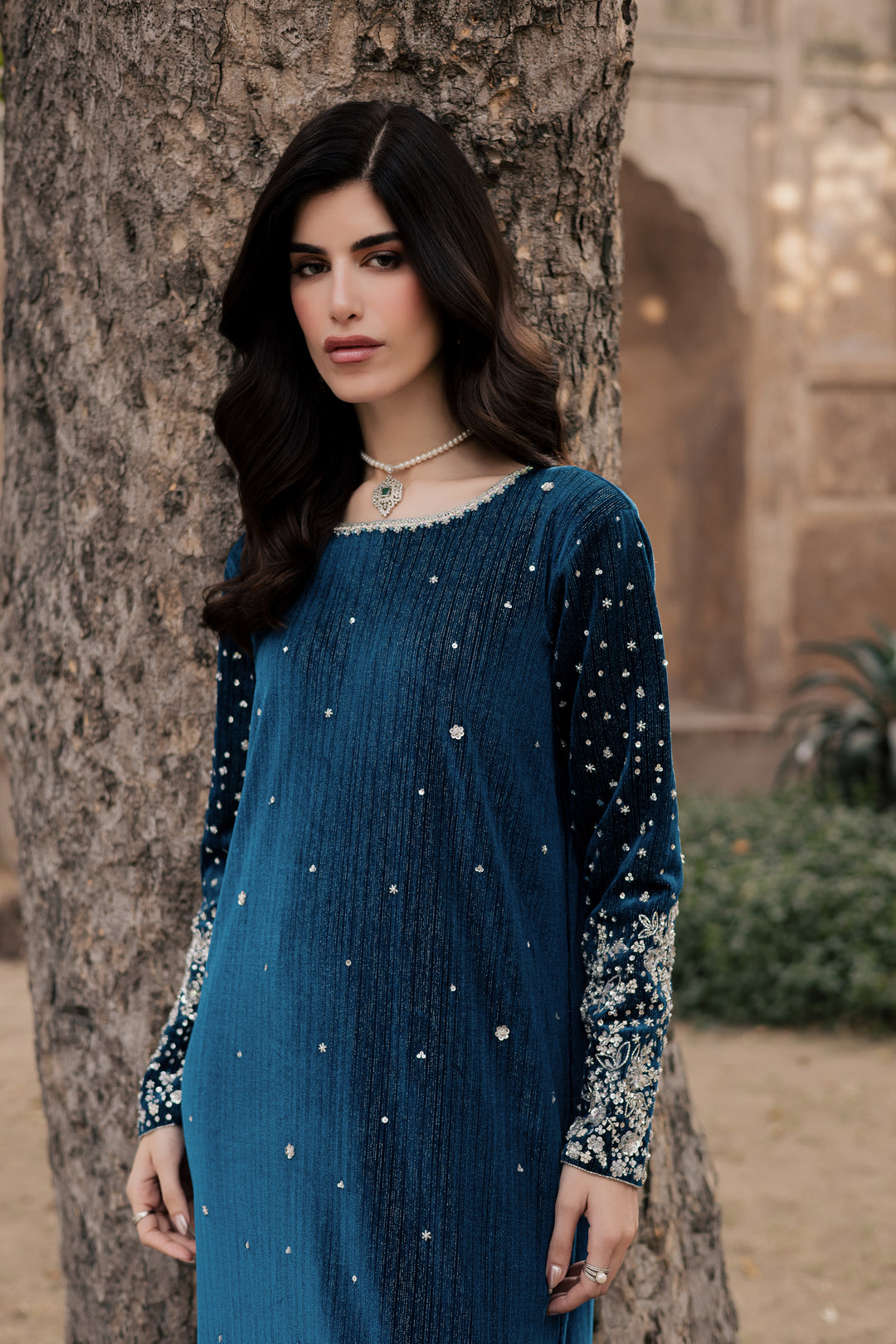  Mandana 2Pc - Velvet Formal Dress BATIKstudio  BATIK   S / Teal / Velvet-M / Teal / Velvet-L / Teal / Velvet