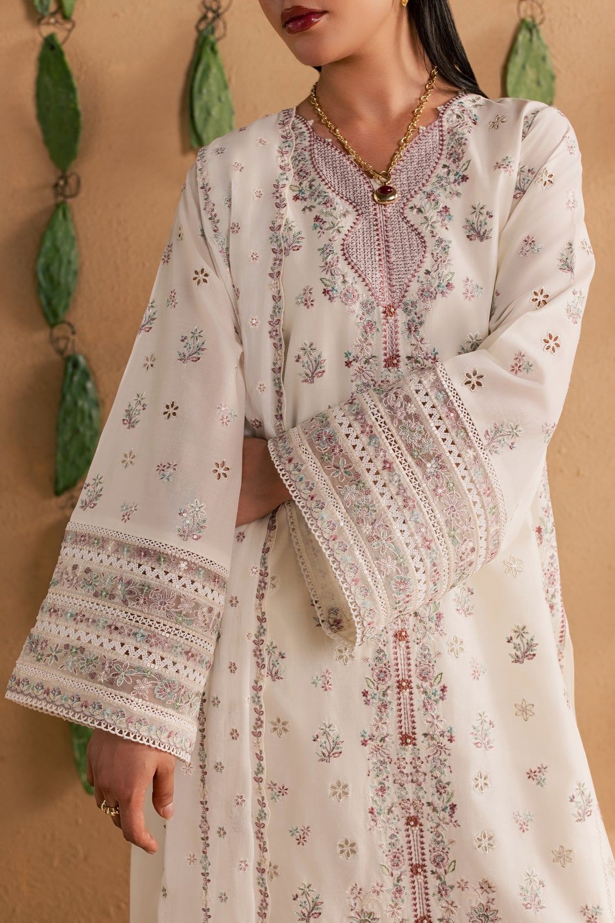  Manon 3Pc - Luxury Embroidered Lawn BATIKSS26  BATIK   XS / Eggnog / Pima Lawn-S / Eggnog / Pima Lawn-M / Eggnog / Pima Lawn-L / Eggnog / Pima Lawn-XL / Eggnog / Pima Lawn