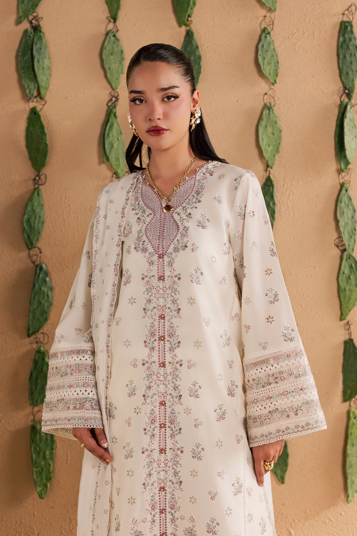  Manon 3Pc - Luxury Embroidered Lawn BATIKSS26  BATIK   XS / Eggnog / Pima Lawn-S / Eggnog / Pima Lawn-M / Eggnog / Pima Lawn-L / Eggnog / Pima Lawn-XL / Eggnog / Pima Lawn