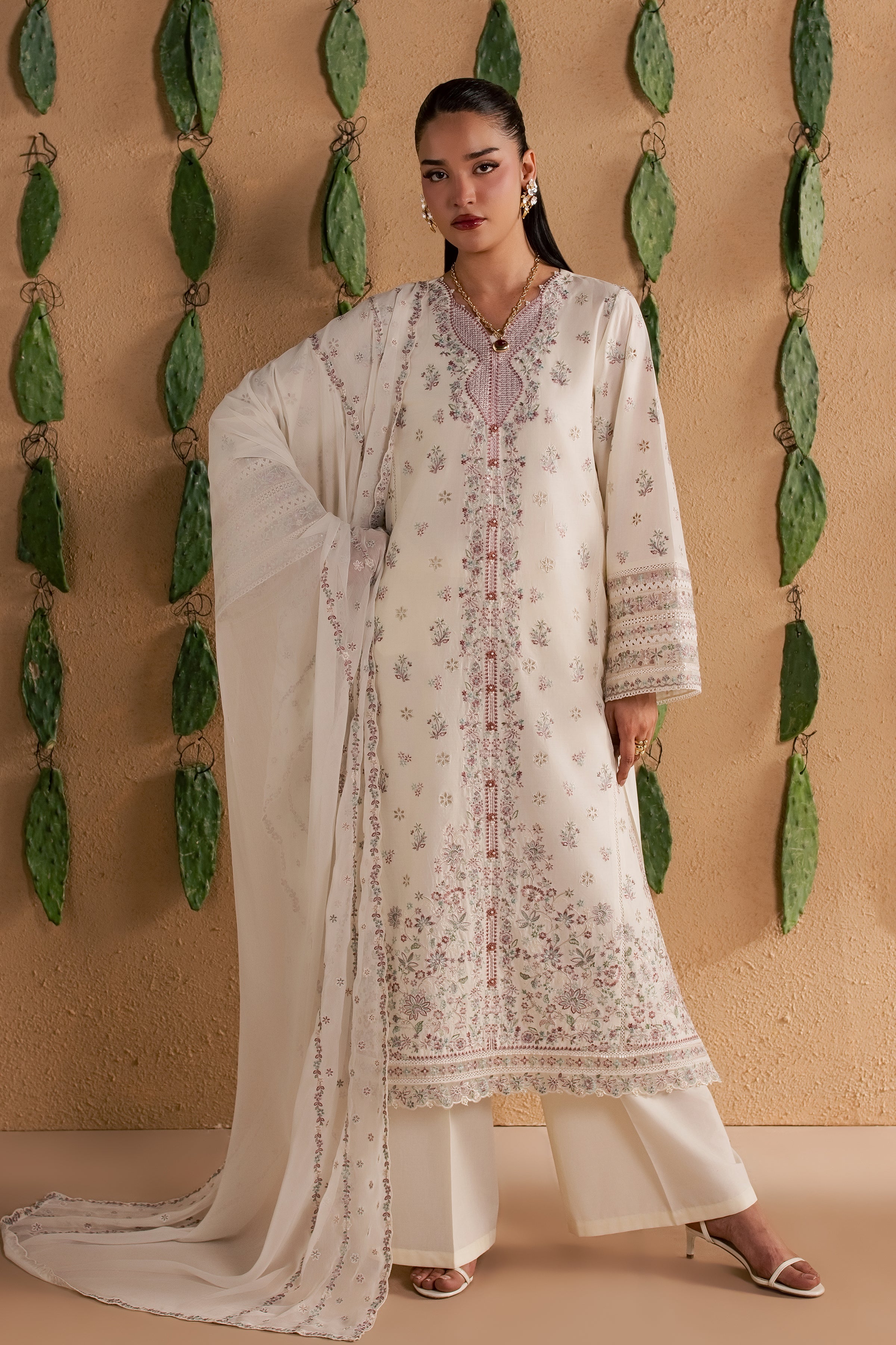  Manon 3Pc - Luxury Embroidered Lawn BATIKSS26  BATIK   XS / Eggnog / Pima Lawn-S / Eggnog / Pima Lawn-M / Eggnog / Pima Lawn-L / Eggnog / Pima Lawn-XL / Eggnog / Pima Lawn