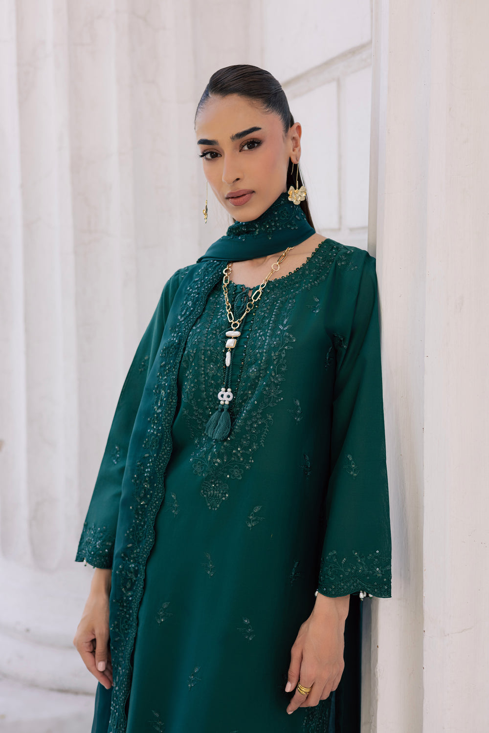  Manta 3Pc - Festive Embroidered Lawn BATIKSS26  BATIK   XS / Bottle Green / Pima Lawn-S / Bottle Green / Pima Lawn-M / Bottle Green / Pima Lawn-L / Bottle Green / Pima Lawn-XL / Bottle Green / Pima Lawn