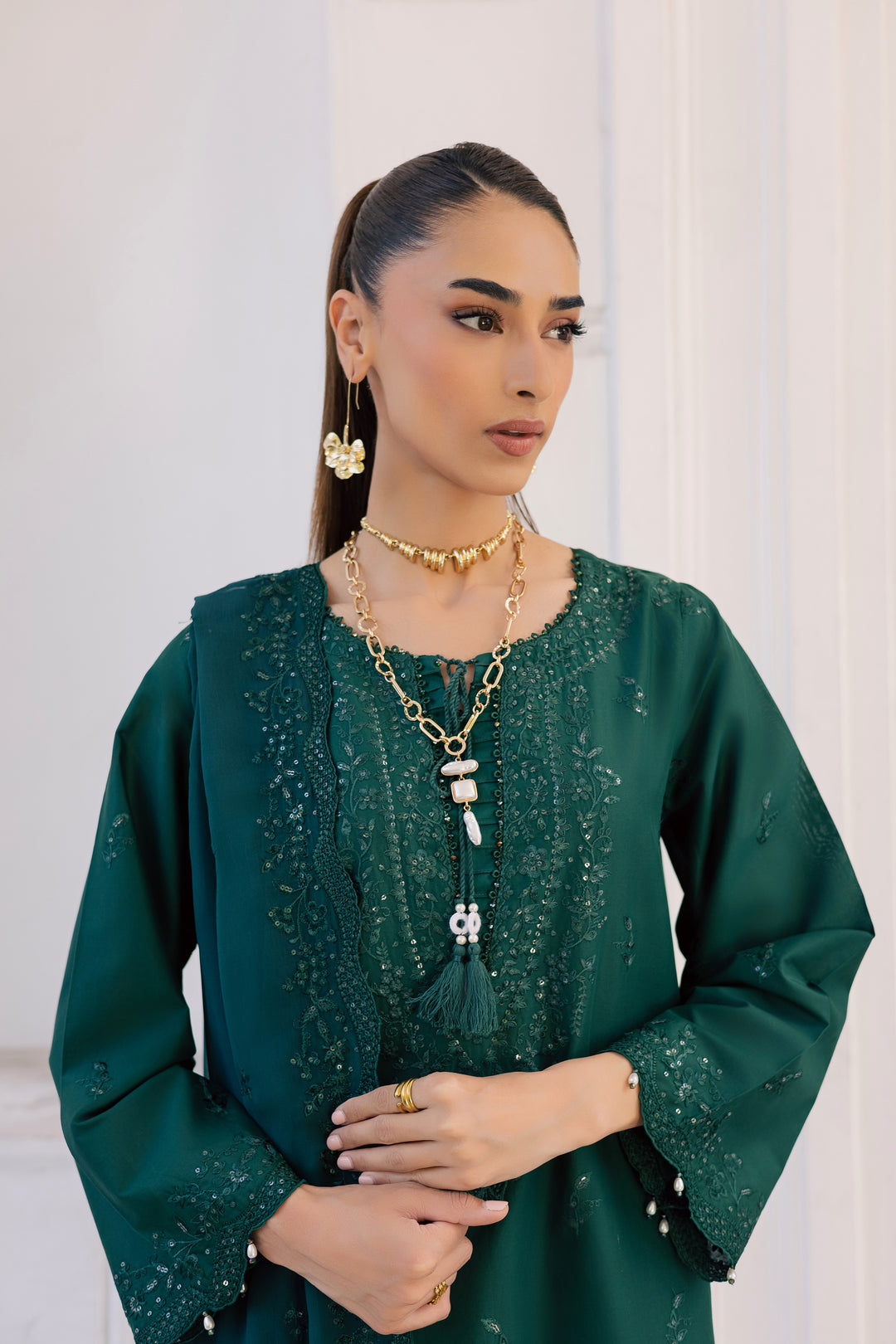  Manta 3Pc - Festive Embroidered Lawn BATIKSS26  BATIK   XS / Bottle Green / Pima Lawn-S / Bottle Green / Pima Lawn-M / Bottle Green / Pima Lawn-L / Bottle Green / Pima Lawn-XL / Bottle Green / Pima Lawn