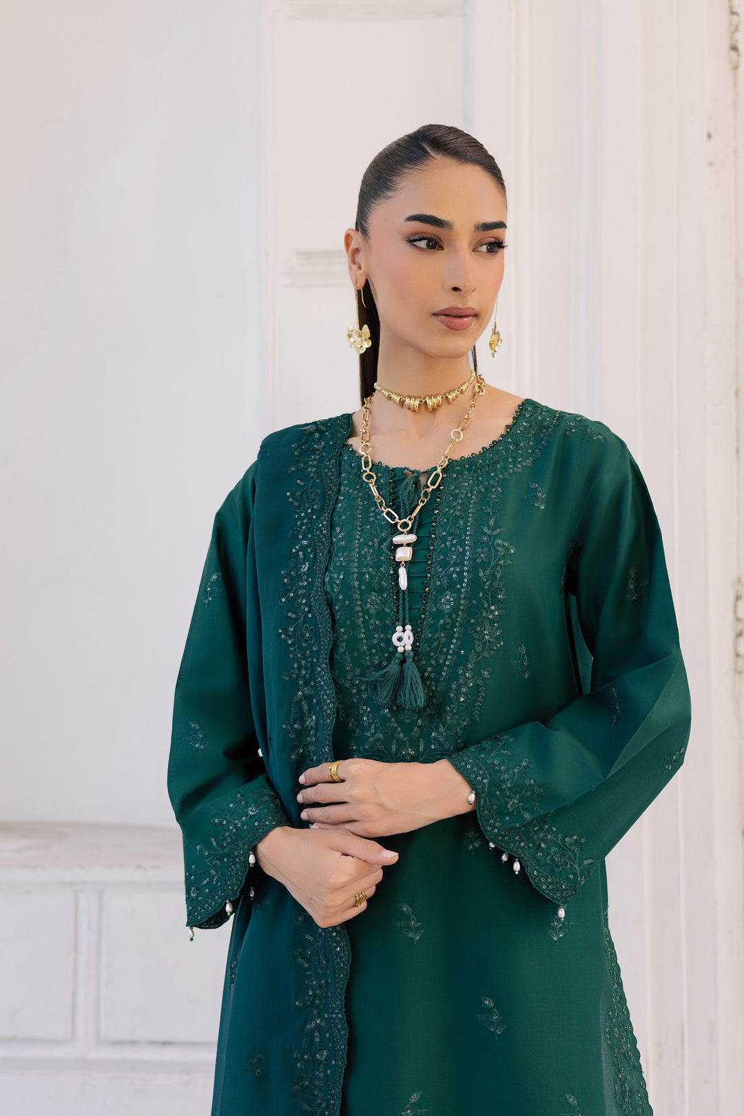  Manta 3Pc - Festive Embroidered Lawn BATIKSS26  BATIK   XS / Bottle Green / Pima Lawn-S / Bottle Green / Pima Lawn-M / Bottle Green / Pima Lawn-L / Bottle Green / Pima Lawn-XL / Bottle Green / Pima Lawn