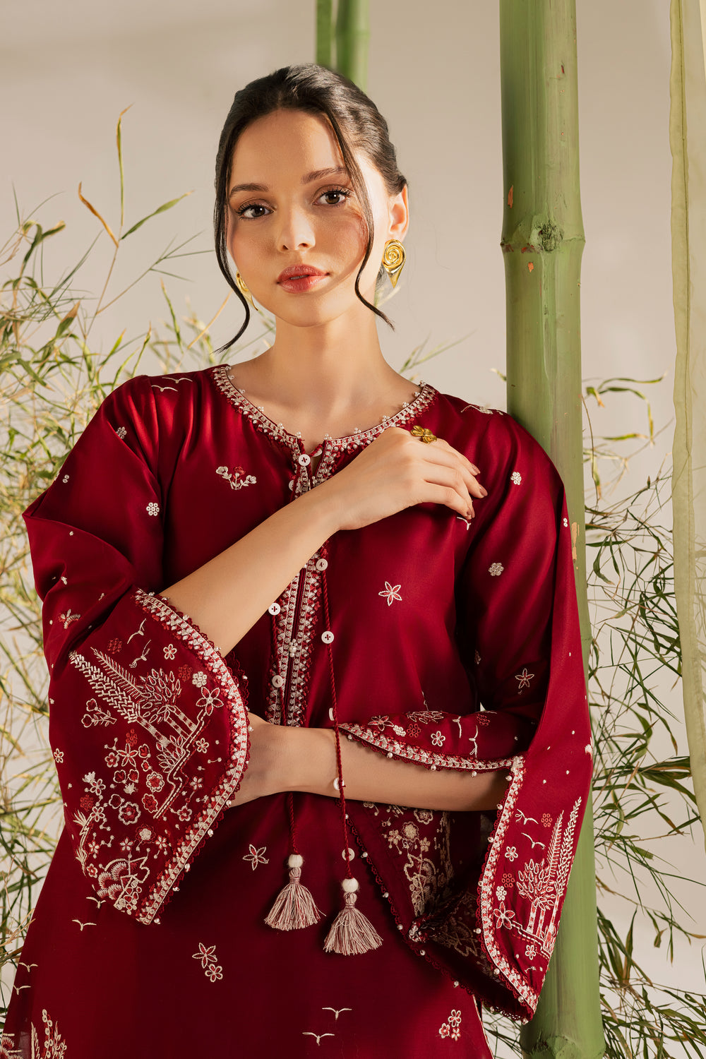  Manzar 2Pc - Embroidered Lawn Dress EverydayEdit26  BATIK   XS / Maroon / Pima Lawn-S / Maroon / Pima Lawn-M / Maroon / Pima Lawn-L / Maroon / Pima Lawn-XL / Maroon / Pima Lawn