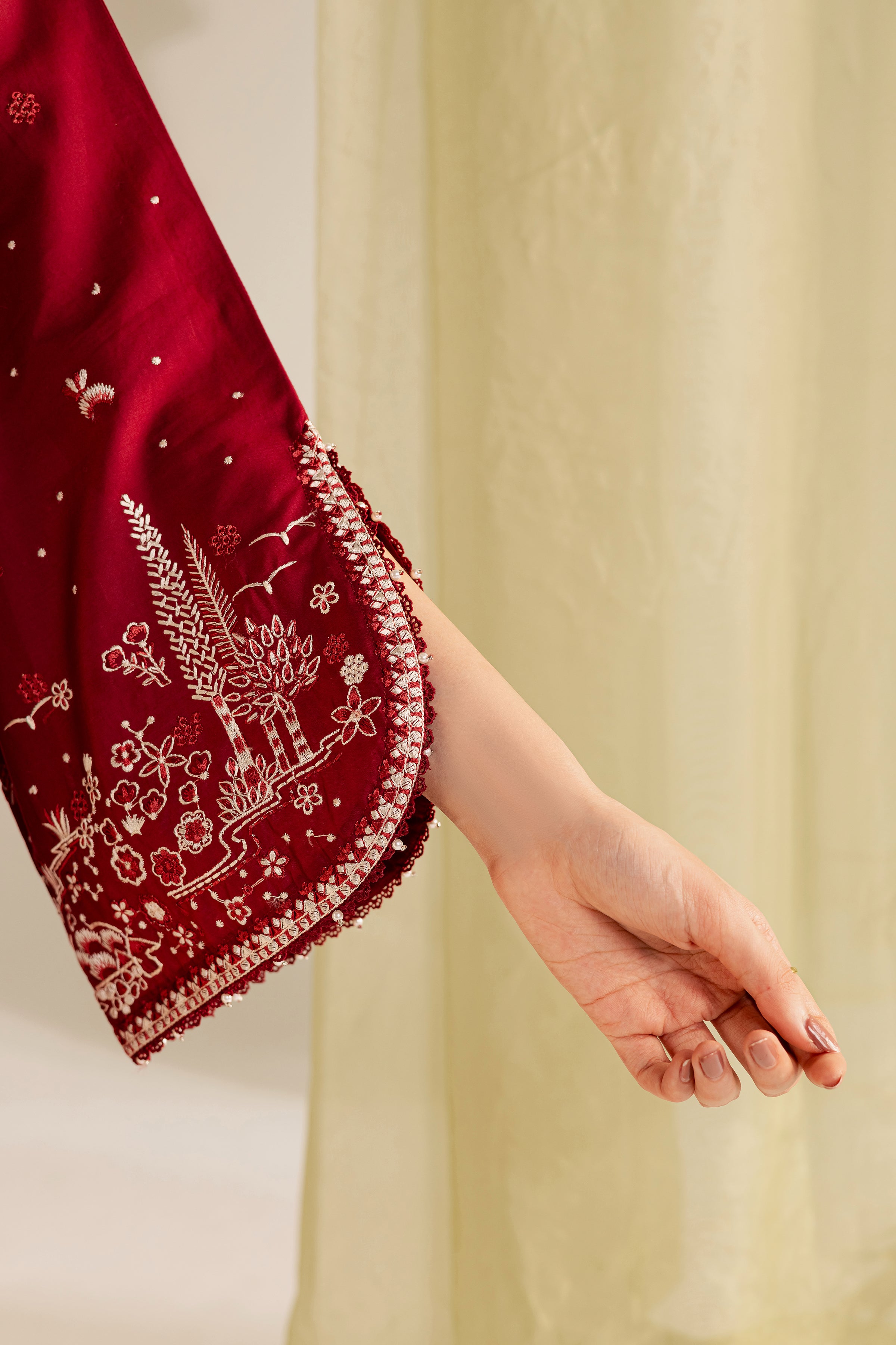  Manzar 2Pc - Embroidered Lawn Dress EverydayEdit26  BATIK   XS / Maroon / Pima Lawn-S / Maroon / Pima Lawn-M / Maroon / Pima Lawn-L / Maroon / Pima Lawn-XL / Maroon / Pima Lawn