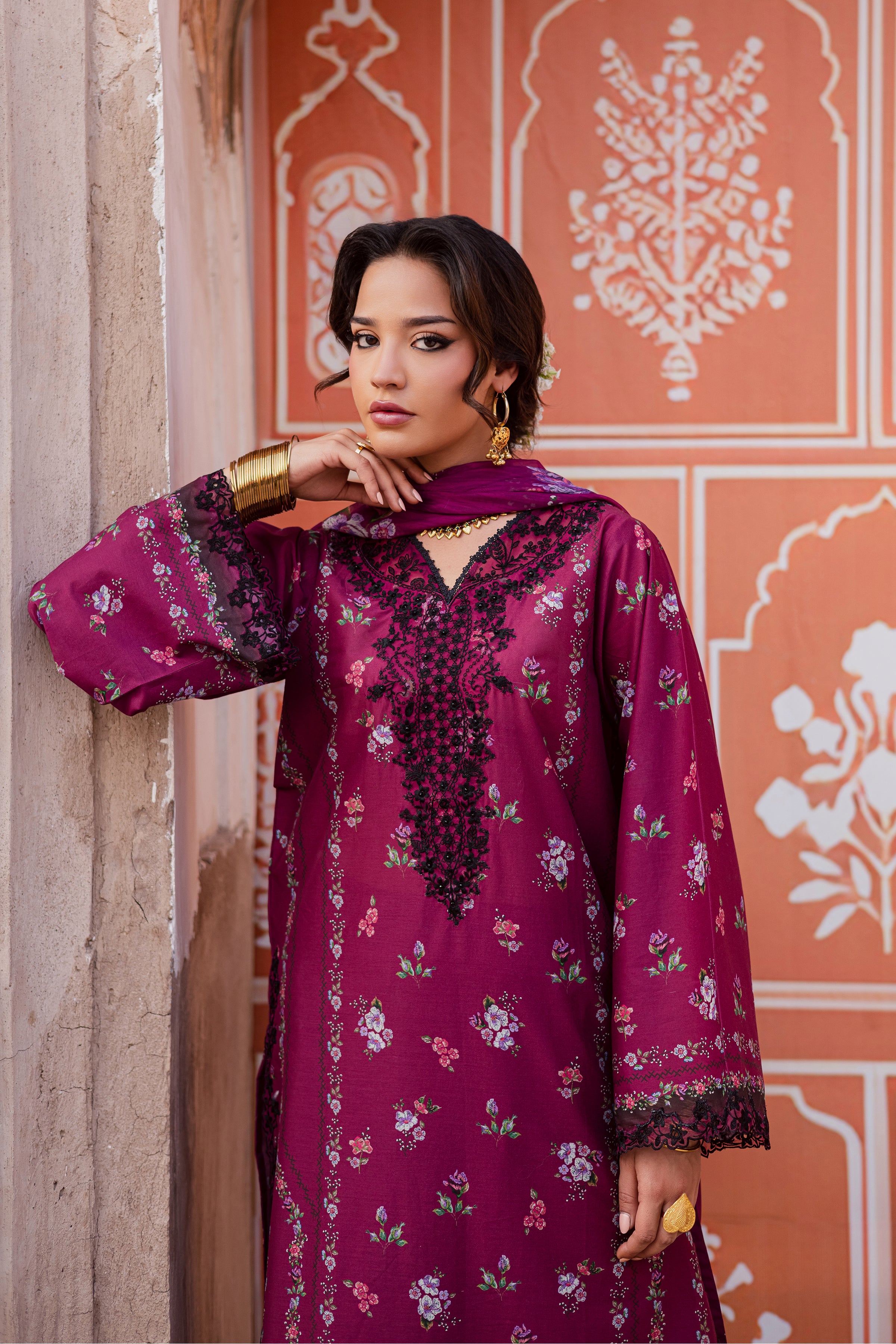  Maren 3Pc - Festive Eid Prints BATIKEID2026  BATIK   XS / Pink / Lawn-S / Pink / Lawn-M / Pink / Lawn-L / Pink / Lawn-XL / Pink / Lawn